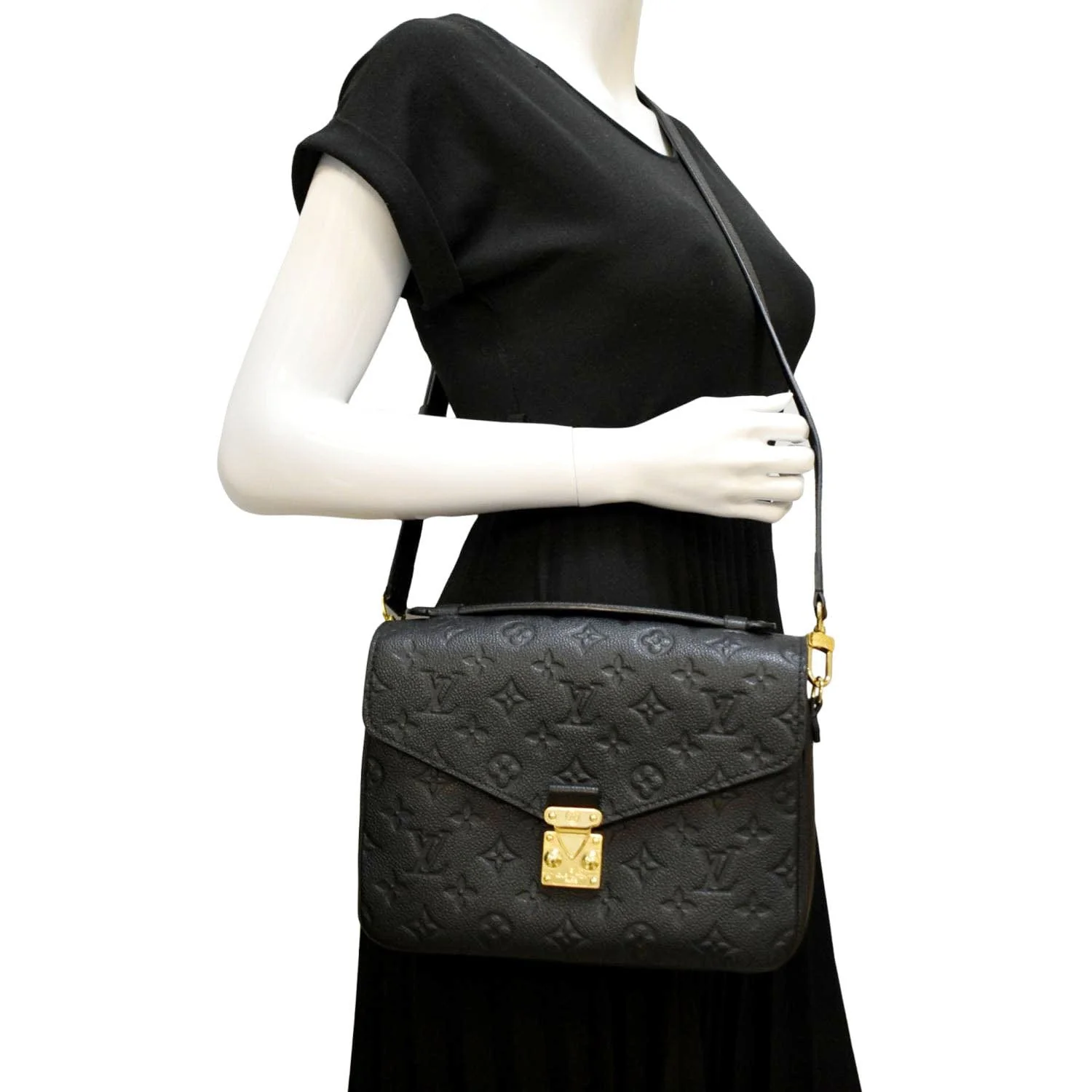 LOUIS VUITTON Metis Pochette Empreinte Leather Crossbody Bag Black - Image 2