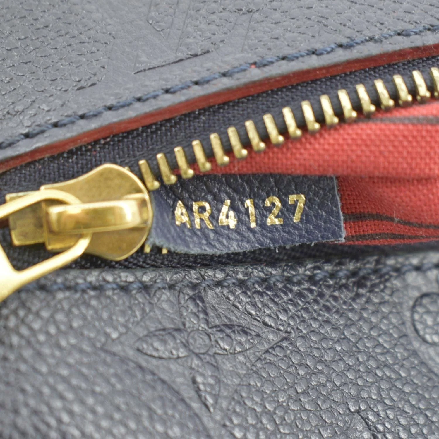 LOUIS VUITTON Metis Pochette Empreinte Leather Crossbody Bag Navy Blue - Image 13