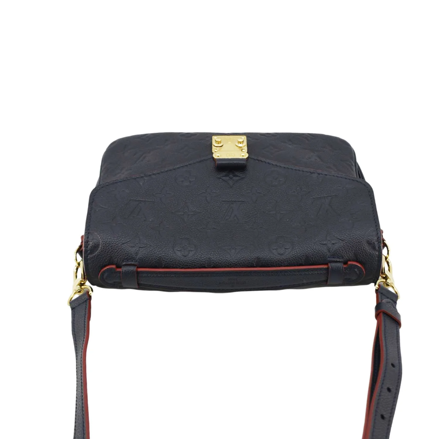 LOUIS VUITTON Metis Pochette Empreinte Leather Crossbody Bag Navy Blue - Image 8