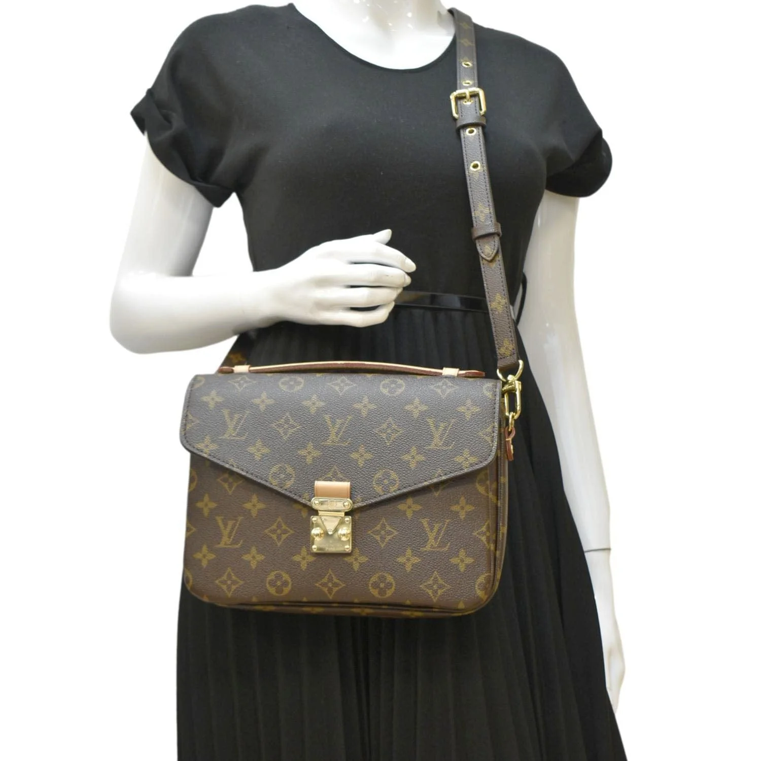 LOUIS VUITTON Metis Pochette Monogram Canvas Crossbody Bag Brown - Image 2