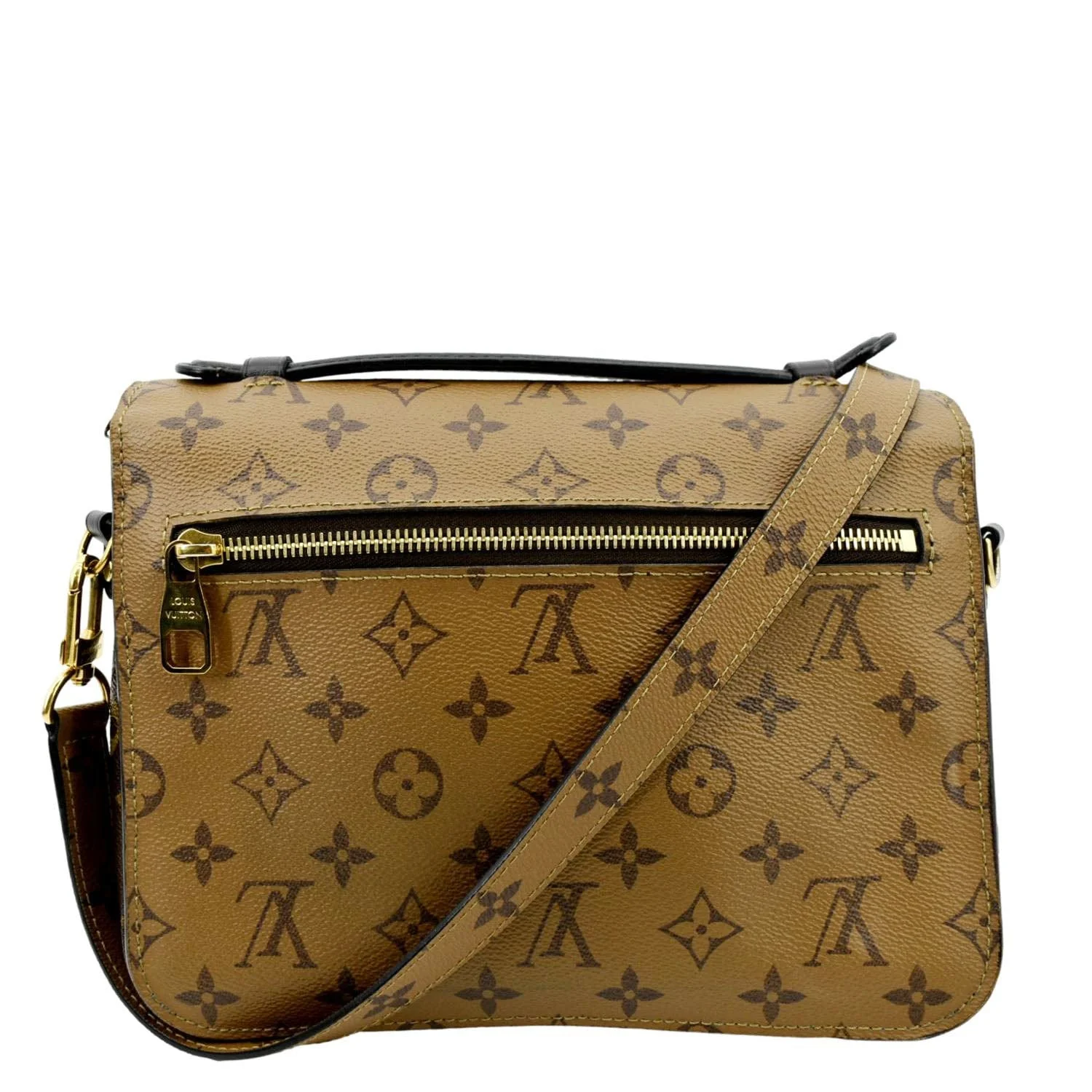 LOUIS VUITTON Metis Pochette Reverse Monogram Canvas Crossbody Bag Brown - Image 3