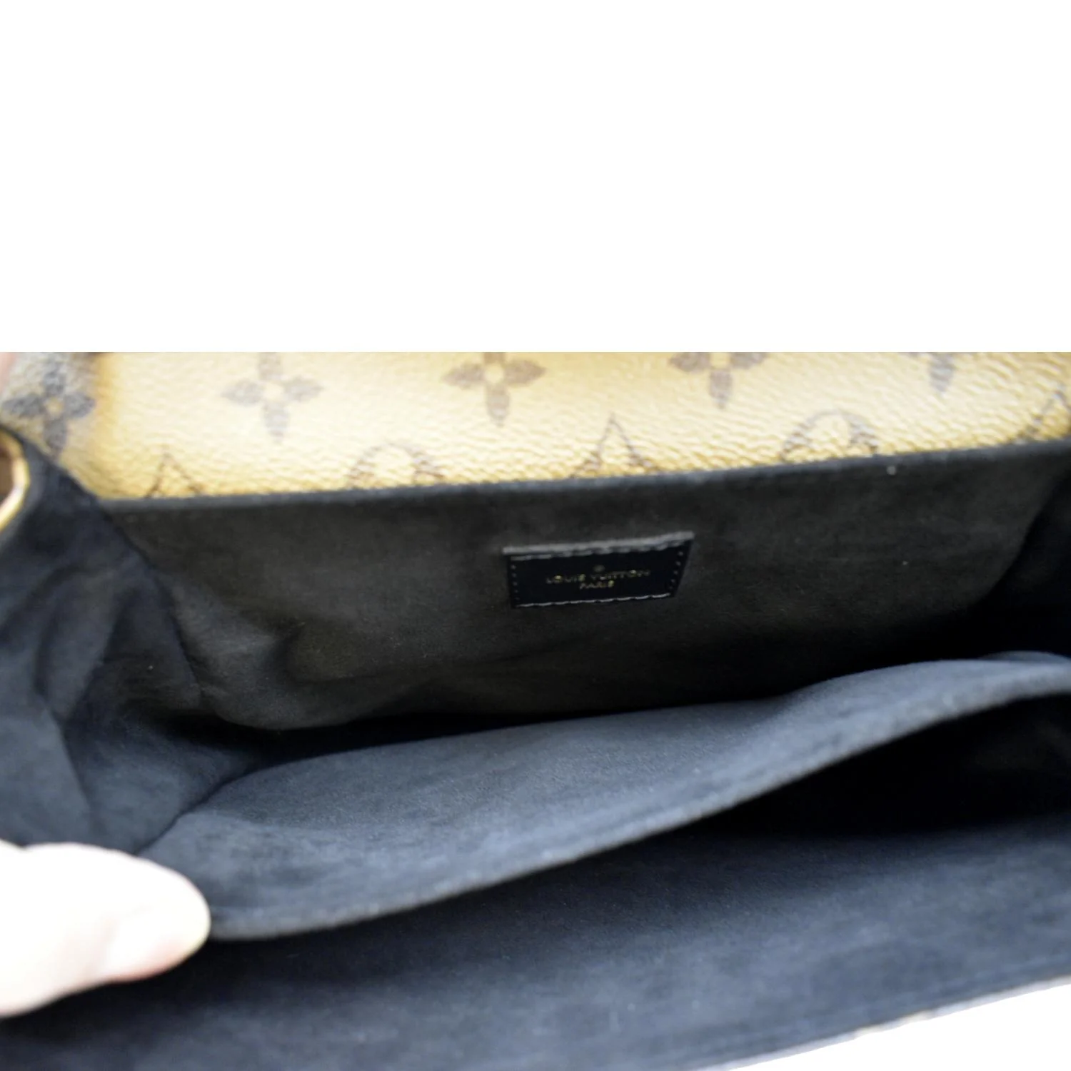 LOUIS VUITTON Metis Pochette Reverse Monogram Canvas Crossbody Bag Brown - Image 11
