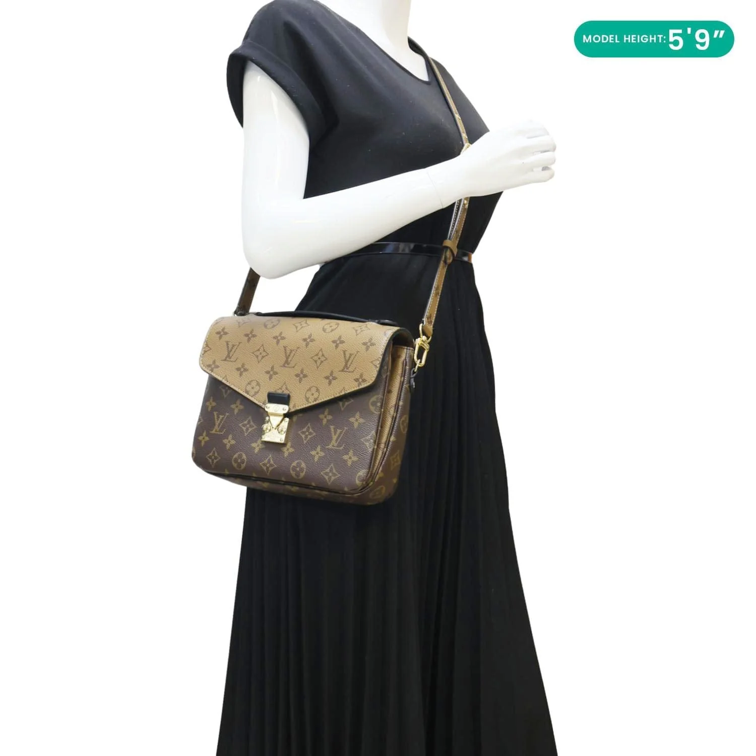 LOUIS VUITTON Metis Pochette Reverse Monogram Canvas Crossbody Bag Brown - Image 2