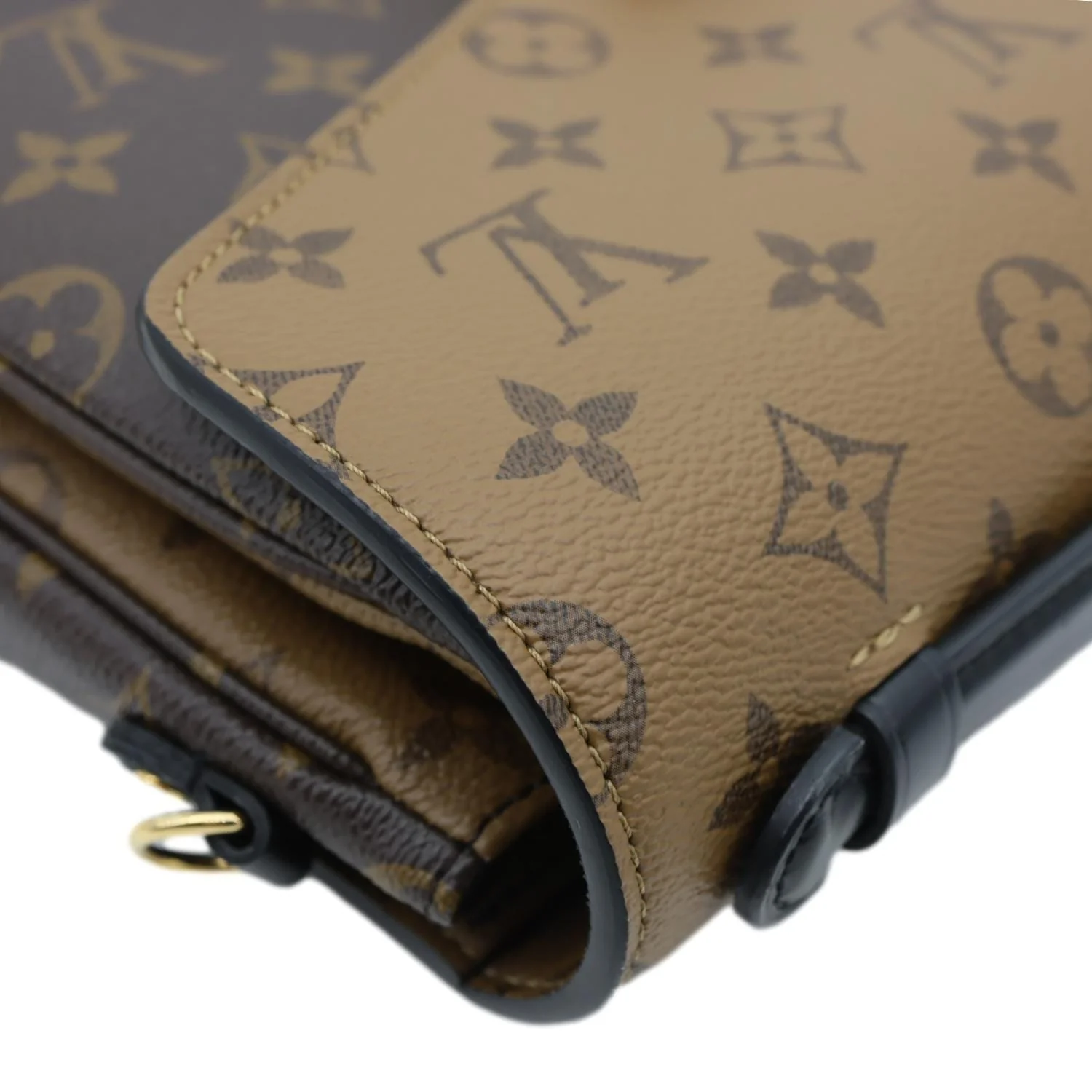 LOUIS VUITTON Metis Pochette Reverse Monogram Canvas Crossbody Bag Brown - Image 7