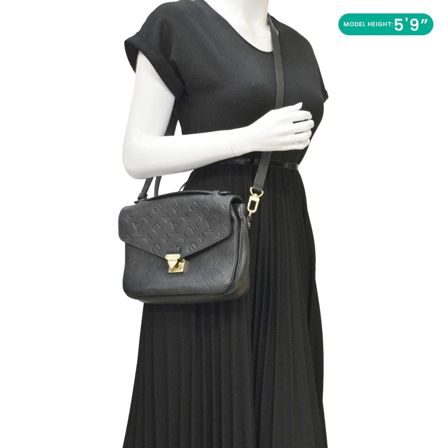LOUIS VUITTON Metis Pochette Empreinte Leather Crossbody Bag Black - Image 2
