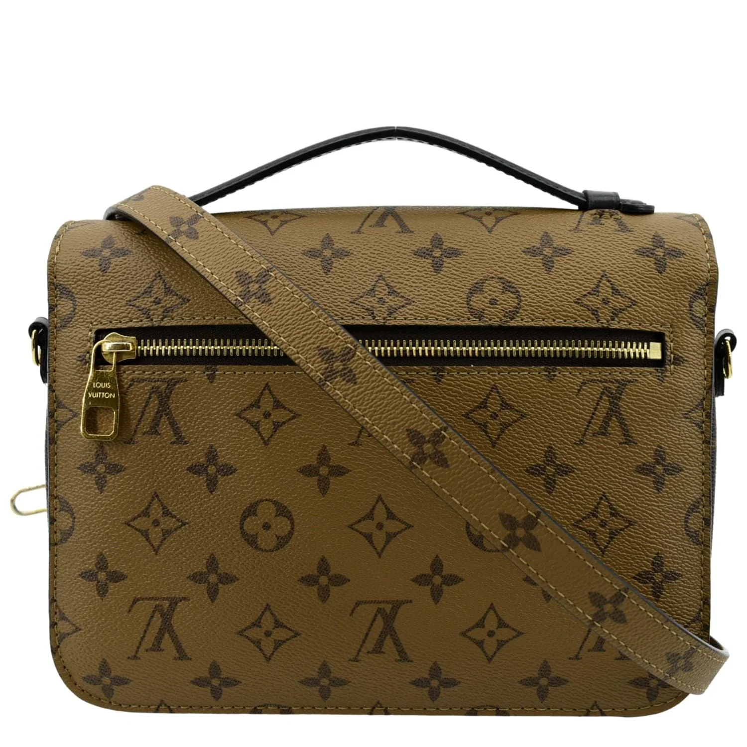 LOUIS VUITTON Metis Pochette Reverse Monogram Canvas Crossbody Bag Brown - Image 3