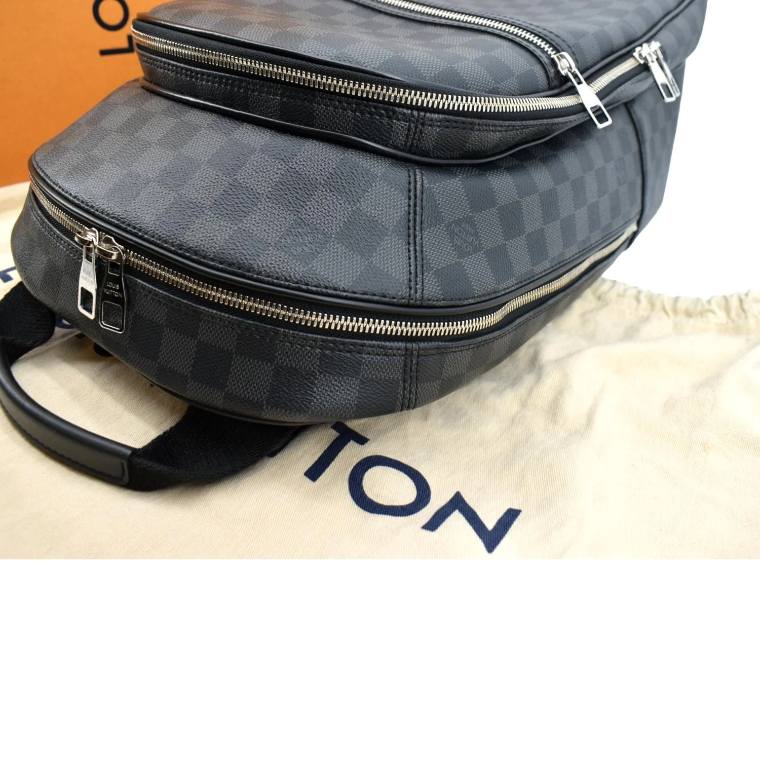 LOUIS VUITTON Michael Damier Graphite Canvas Backpack Bag Black - Image 5
