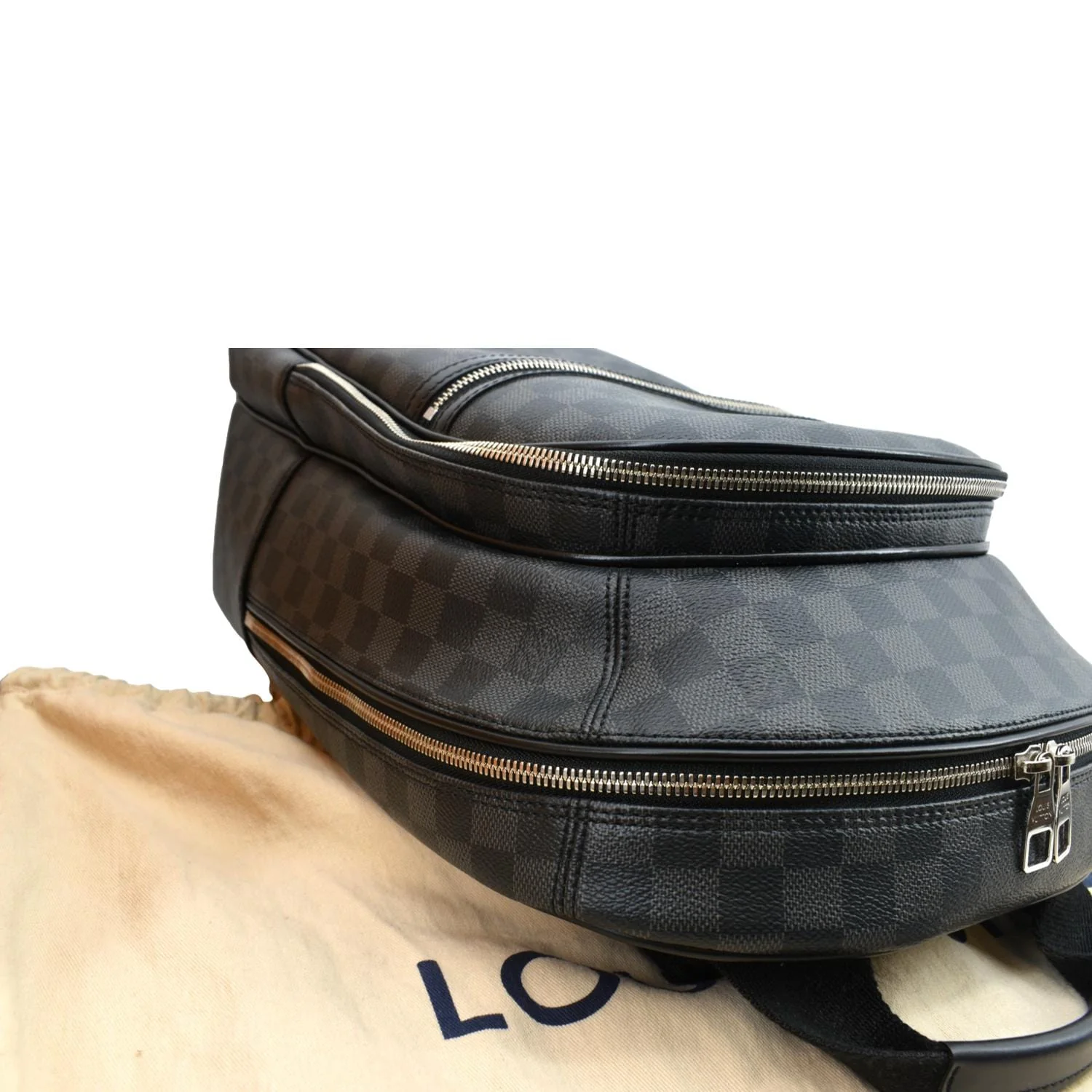LOUIS VUITTON Michael Damier Graphite Canvas Backpack Bag Black - Image 6