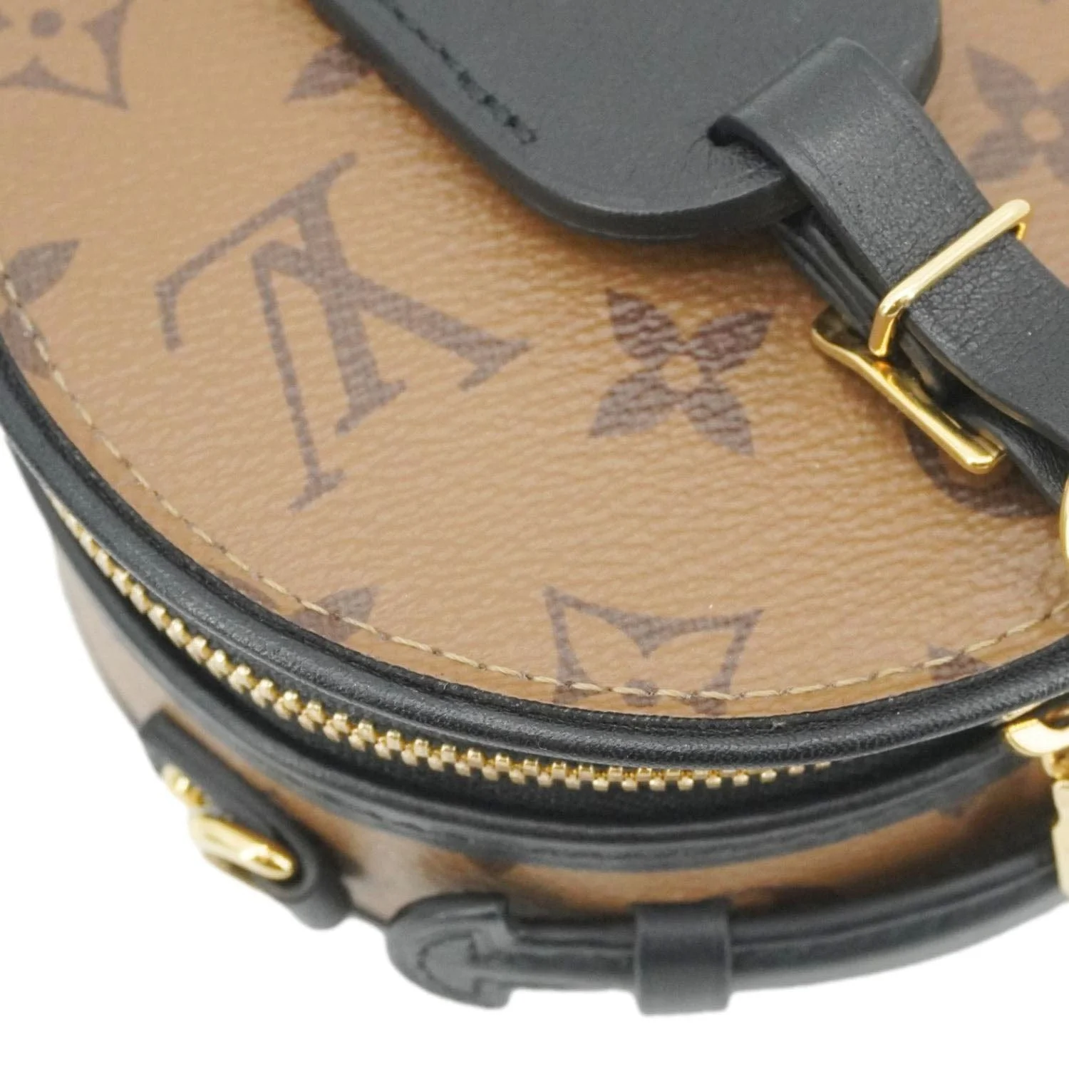 LOUIS VUITTON Mini Boite Chapeau Reverse Monogram Canvas Shoulder Bag Brown - Image 6
