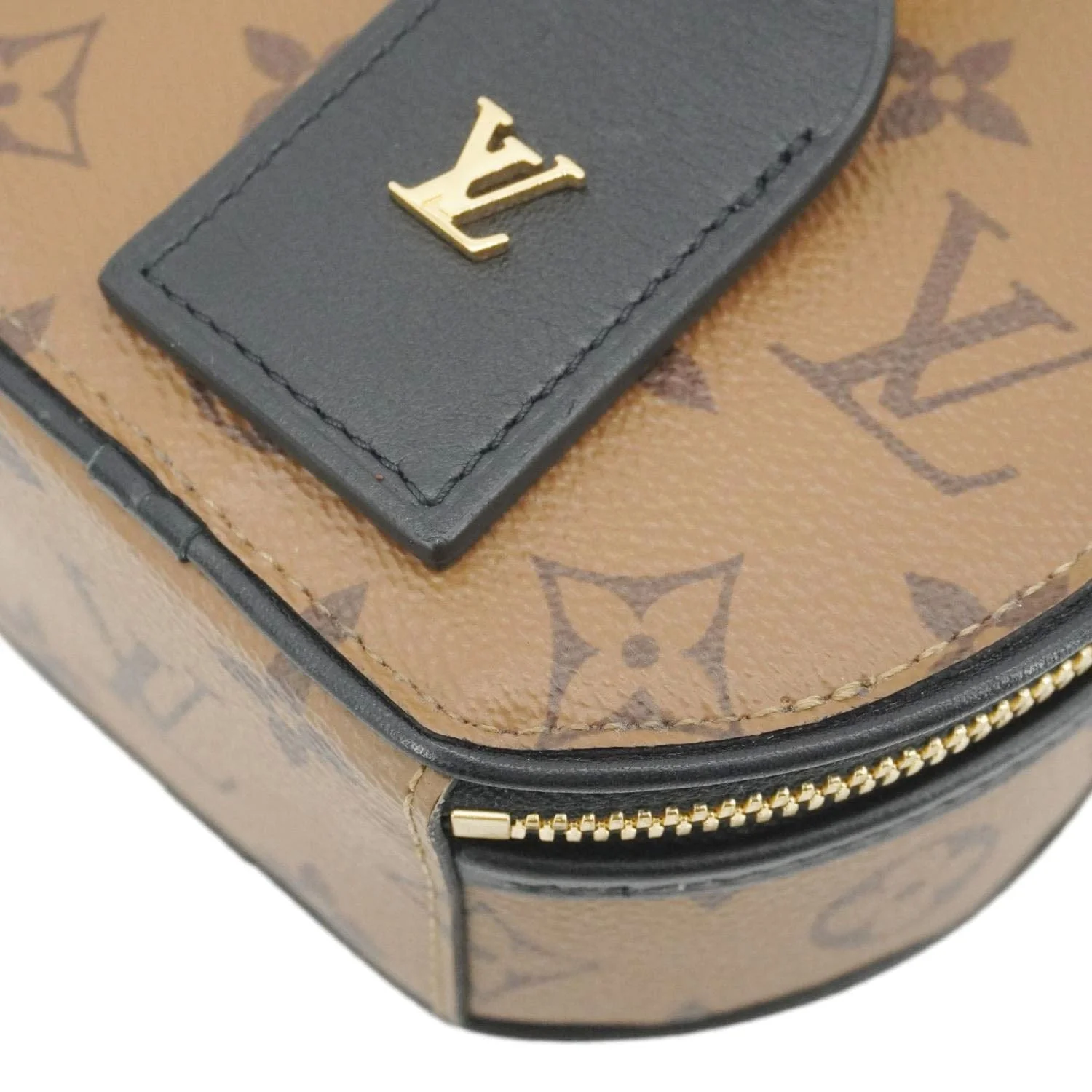 LOUIS VUITTON Mini Boite Chapeau Reverse Monogram Canvas Shoulder Bag Brown - Image 9