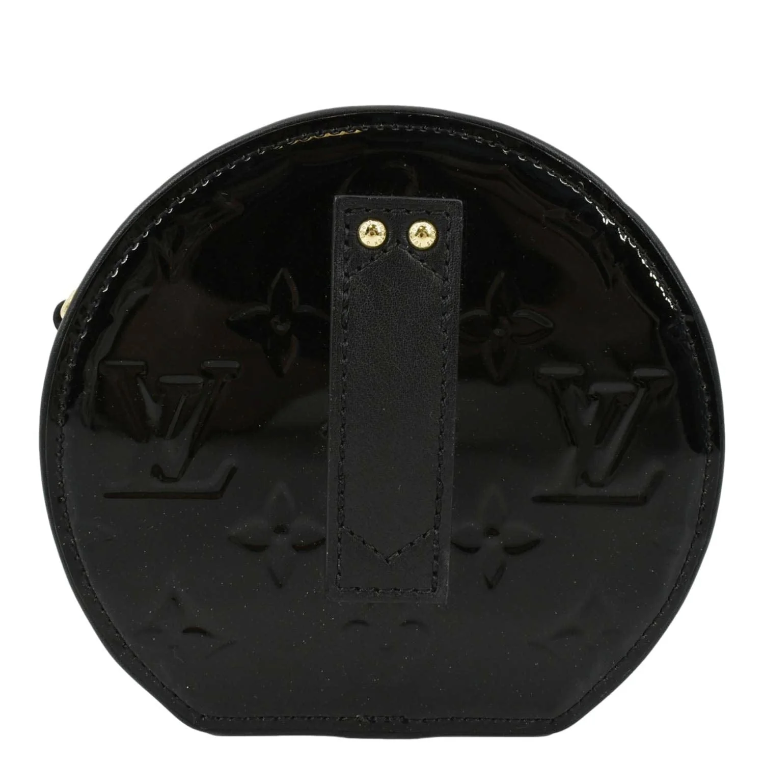 LOUIS VUITTON Boite Chapeau Souple Mini Monogram Vernis Shoulder Bag Black - Image 3