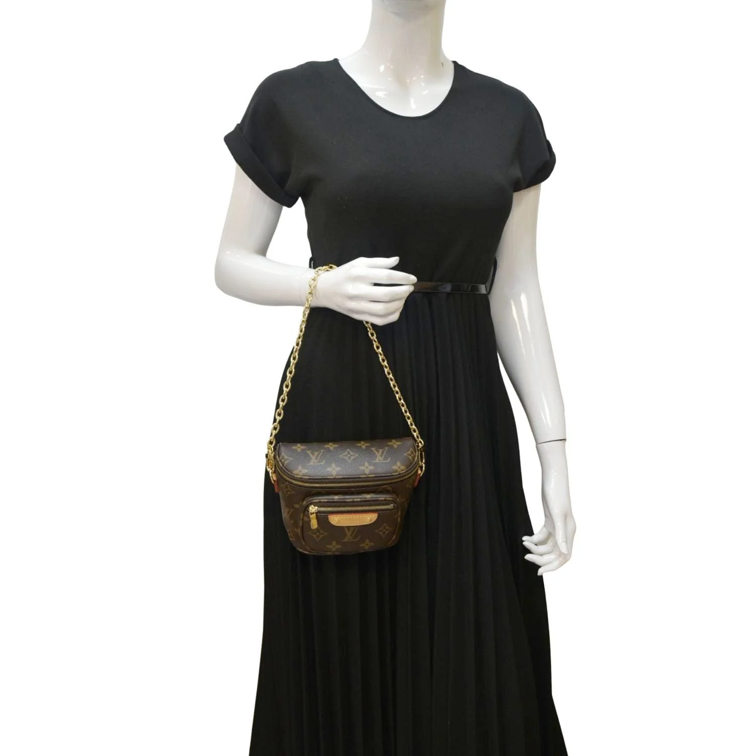 LOUIS VUITTON Mini Monogram Canvas Bumbag Brown - Image 2