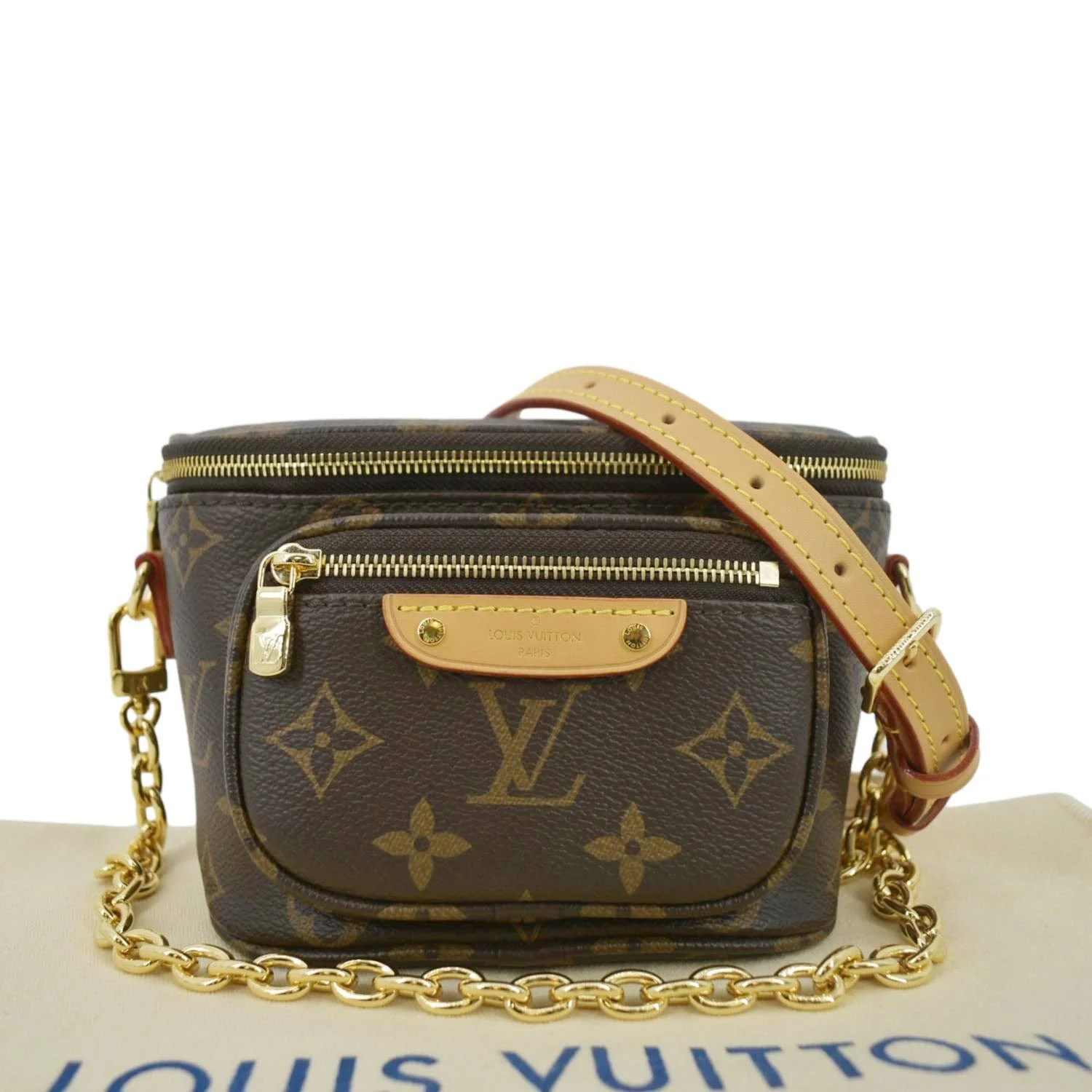 LOUIS VUITTON Mini Monogram Canvas Bumbag Brown - Image 3