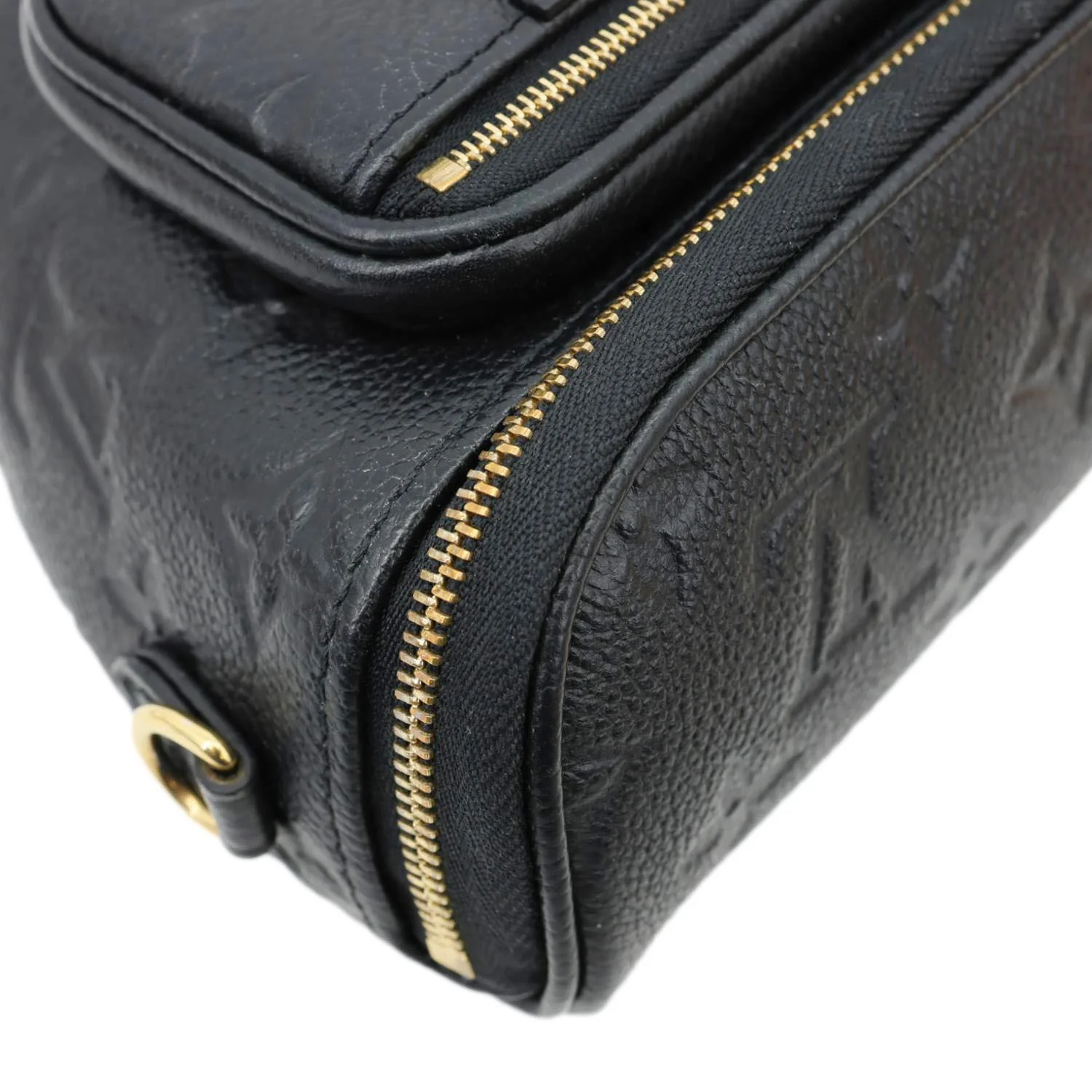 LOUIS VUITTON Mini Monogram Empreinte Leather Bumbag Black - Image 10