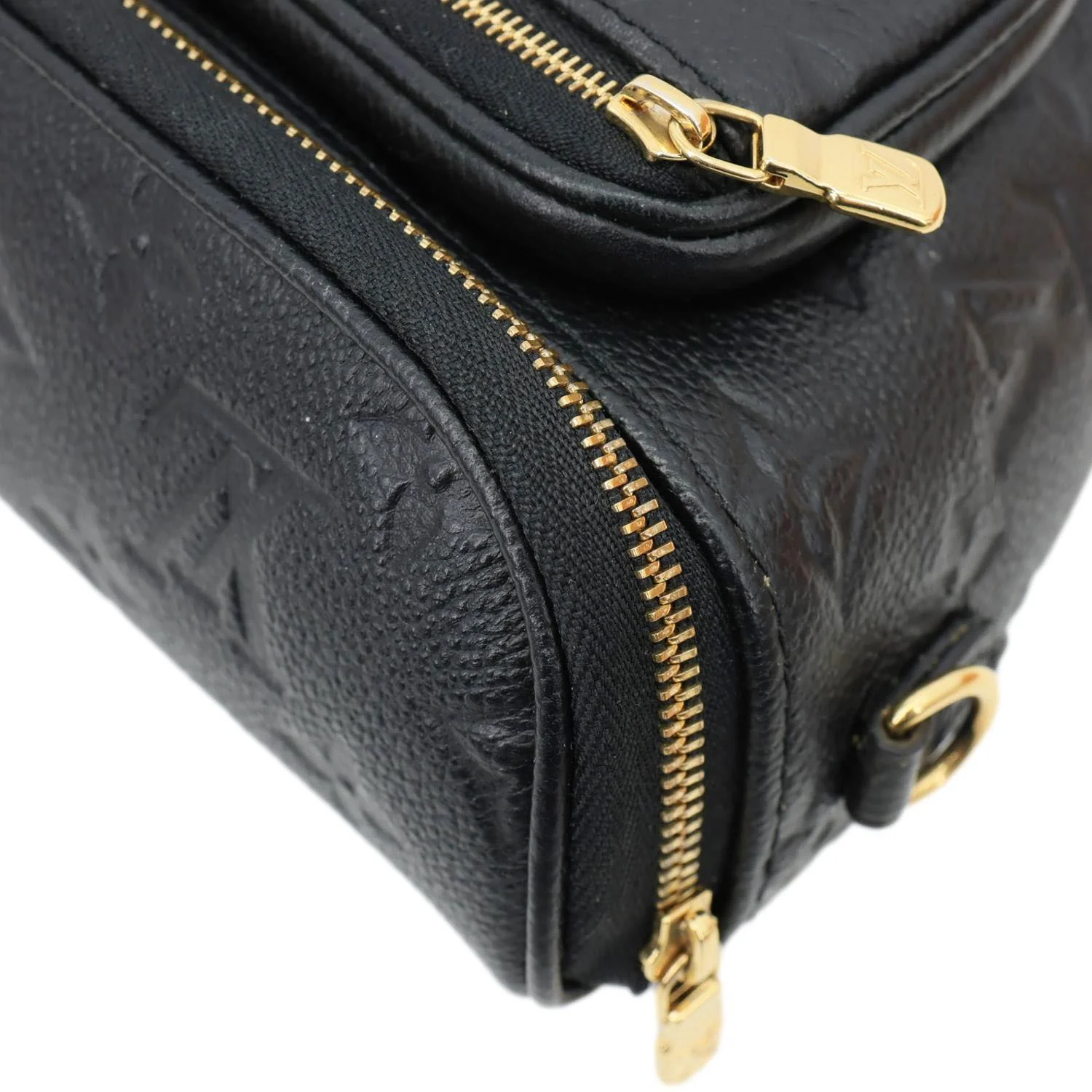 LOUIS VUITTON Mini Monogram Empreinte Leather Bumbag Black - Image 11
