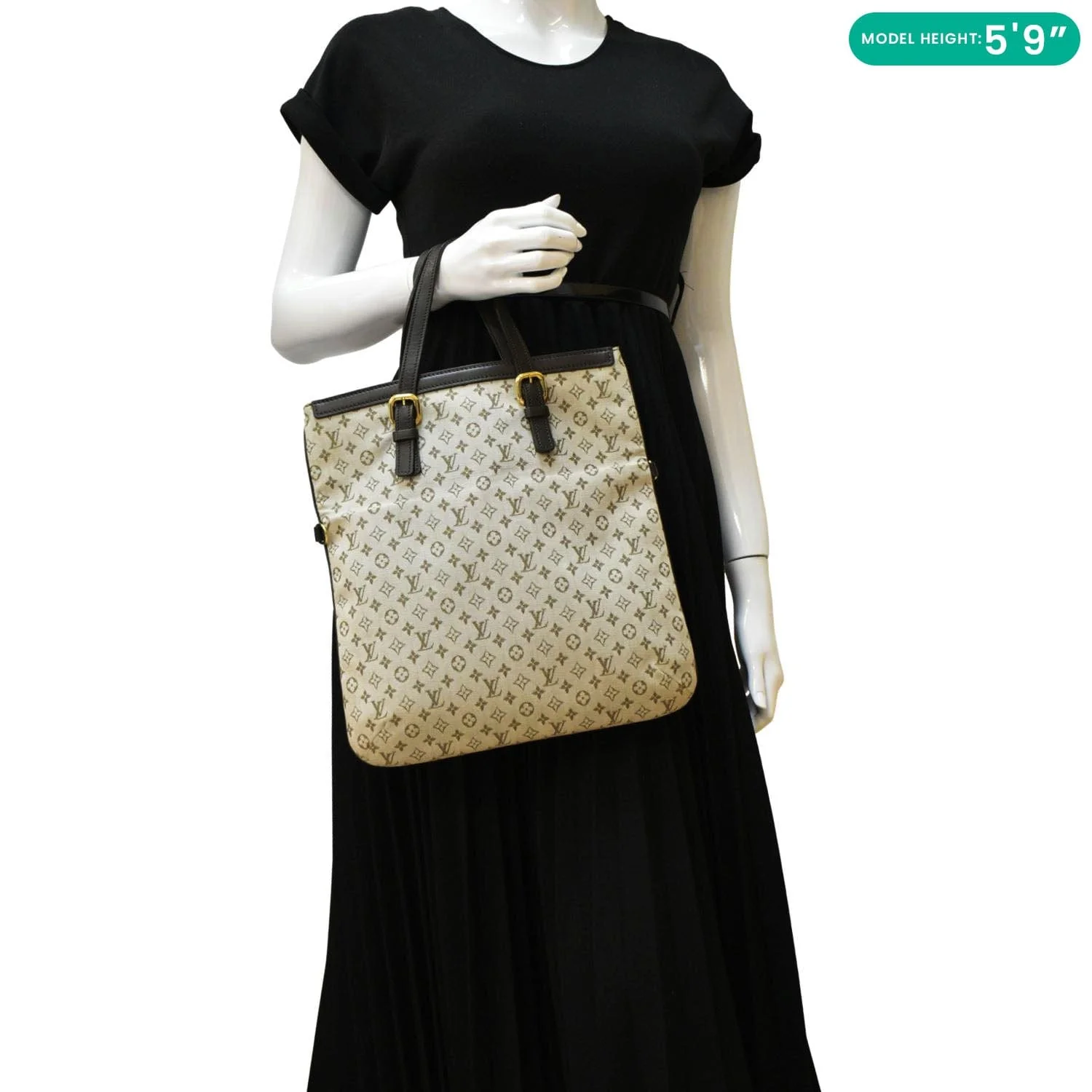 LOUIS VUITTON Francoise Mini Monogram Canvas Shoulder Bag Khaki - Image 2