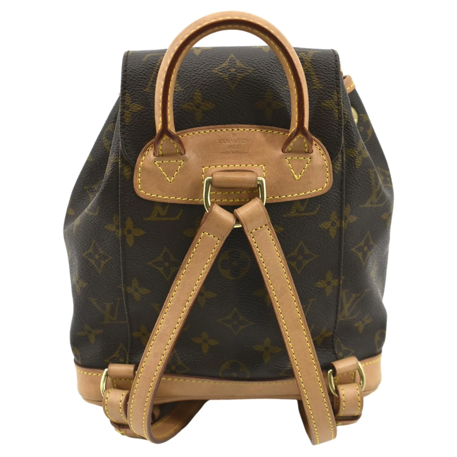 LOUIS VUITTON Mini Montsouris Monogram Canvas Backpack Bag Brown - Image 3