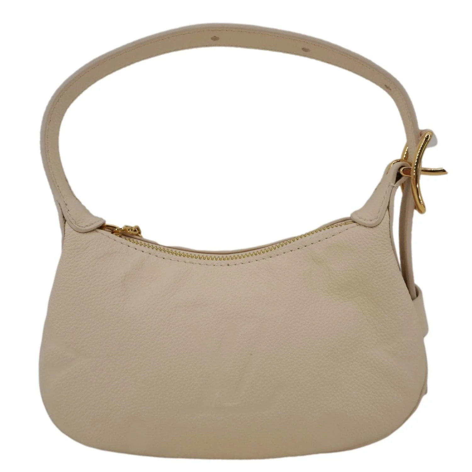 LOUIS VUITTON Moon Mini Monogram Empreinte Leather Hobo Bag Off White - Image 4