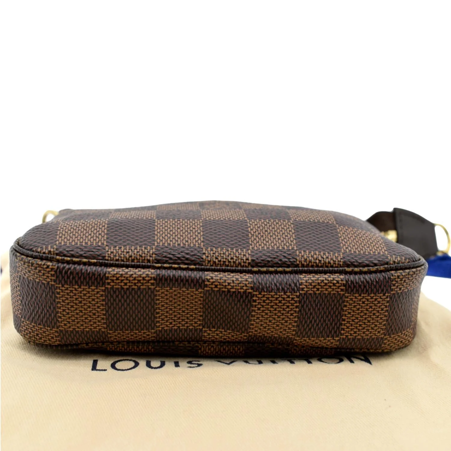 LOUIS VUITTON Mini Pochette Damier Ebene Accessoires Pouch Brown - Image 9