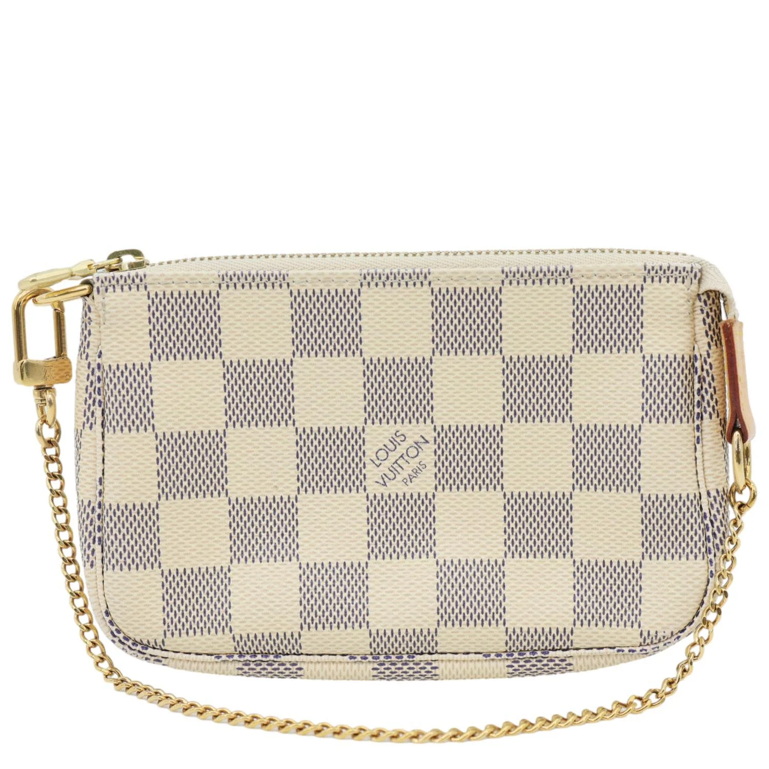 LOUIS VUITTON Pochette Accessoires Mini Damier Azur Pouch White - Image 3