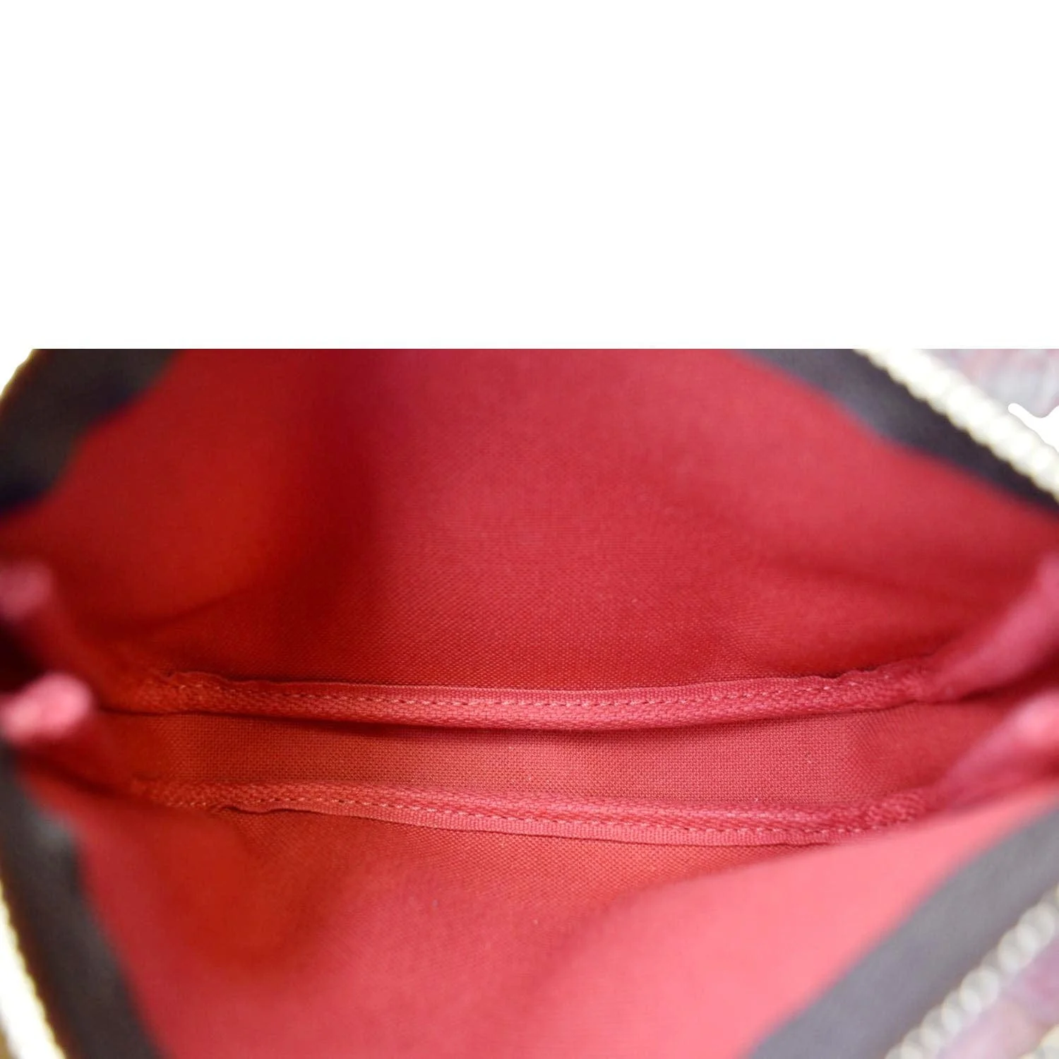 LOUIS VUITTON Mini Pochette Damier Ebene Accessoires Pouch Brown - Image 11