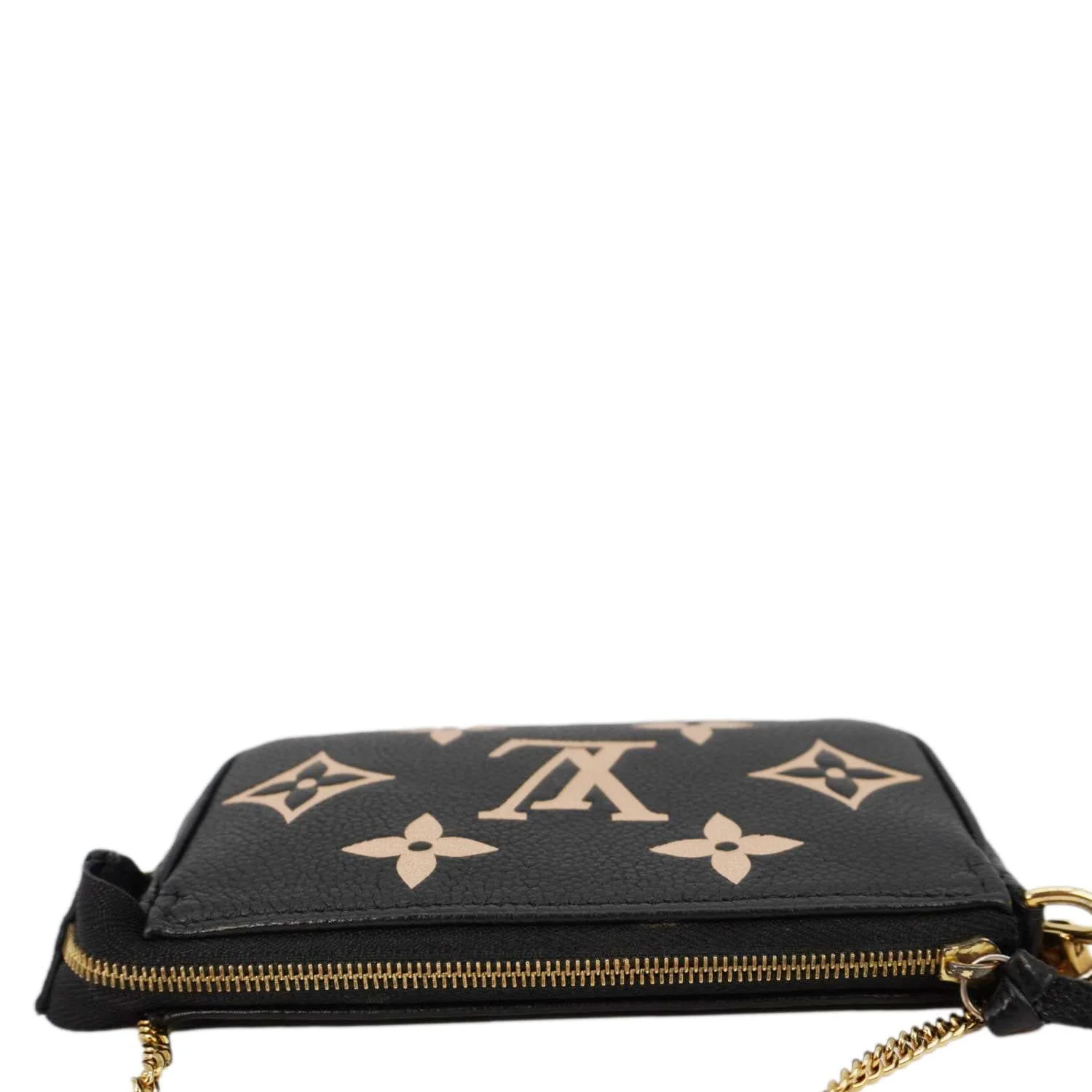 LOUIS VUITTON Mini Pochette Bicolor Monogram Empreinte Accessoires Pouch Black - Image 5
