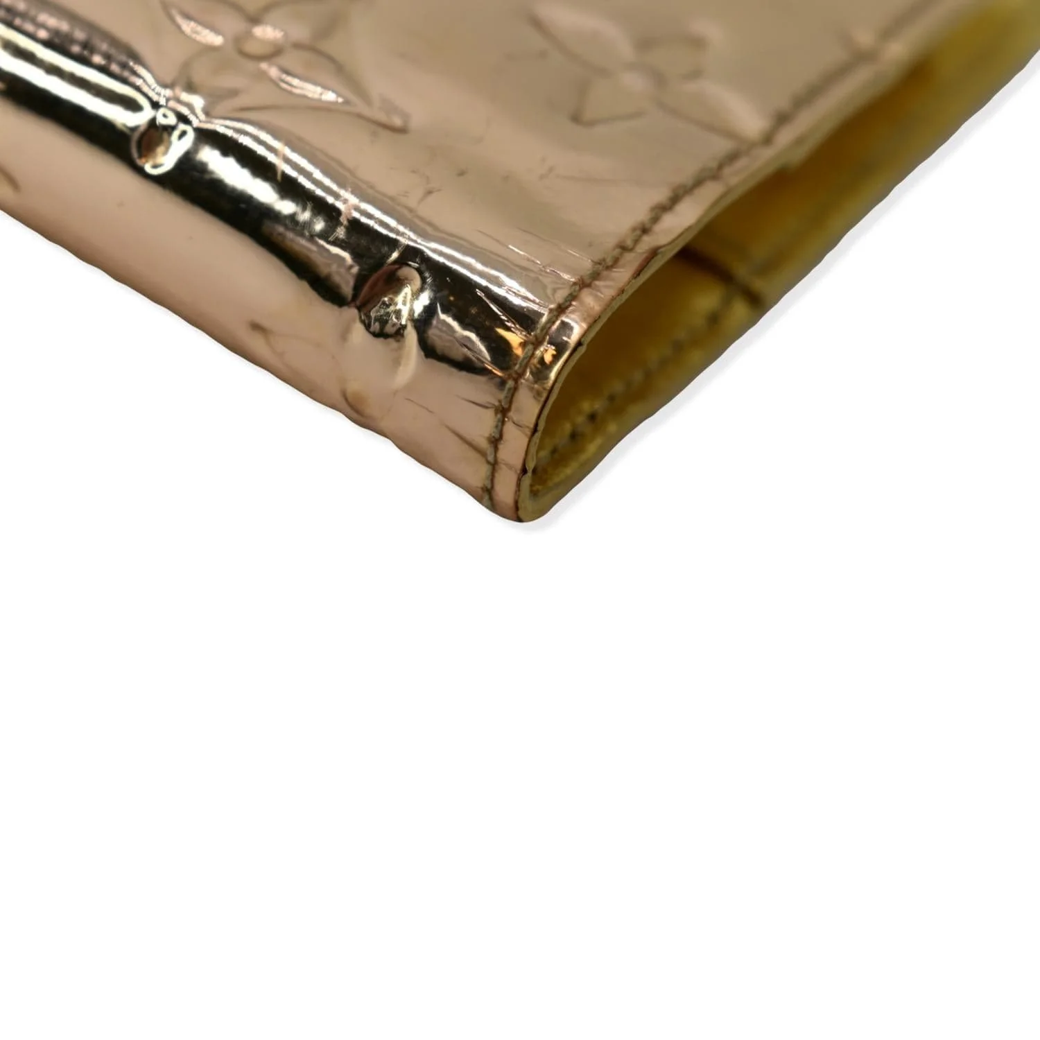 LOUIS VUITTON Miroir Small Monogram Embossed Ring Agenda Gold - Image 7