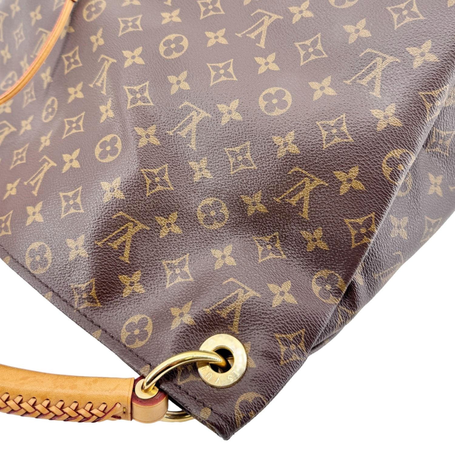 LOUIS VUITTON Artsy MM Monogram Canvas Hobo Bag Brown - Image 7