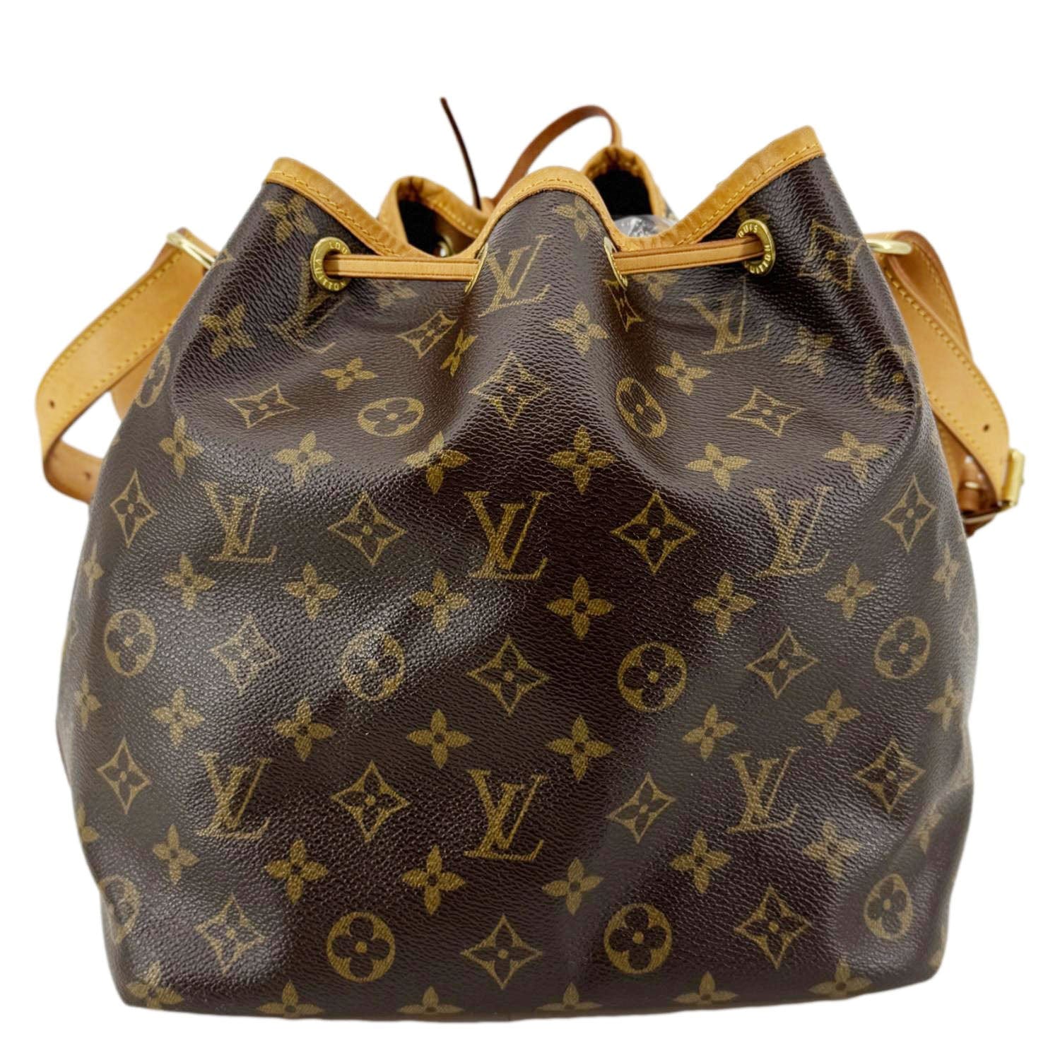 LOUIS VUITTON Petit Noe Monogram Canvas Shoulder Bag Brown - Image 4