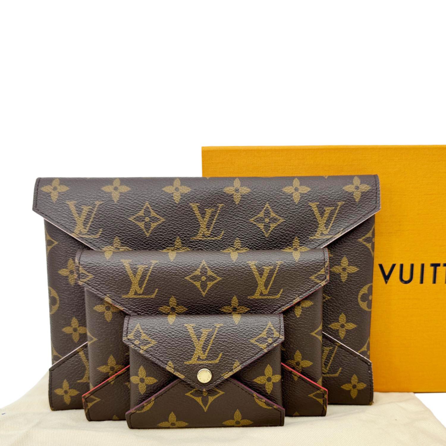 LOUIS VUITTON Kirigami Monogram Canvas Pochette Set Brown - Image 3