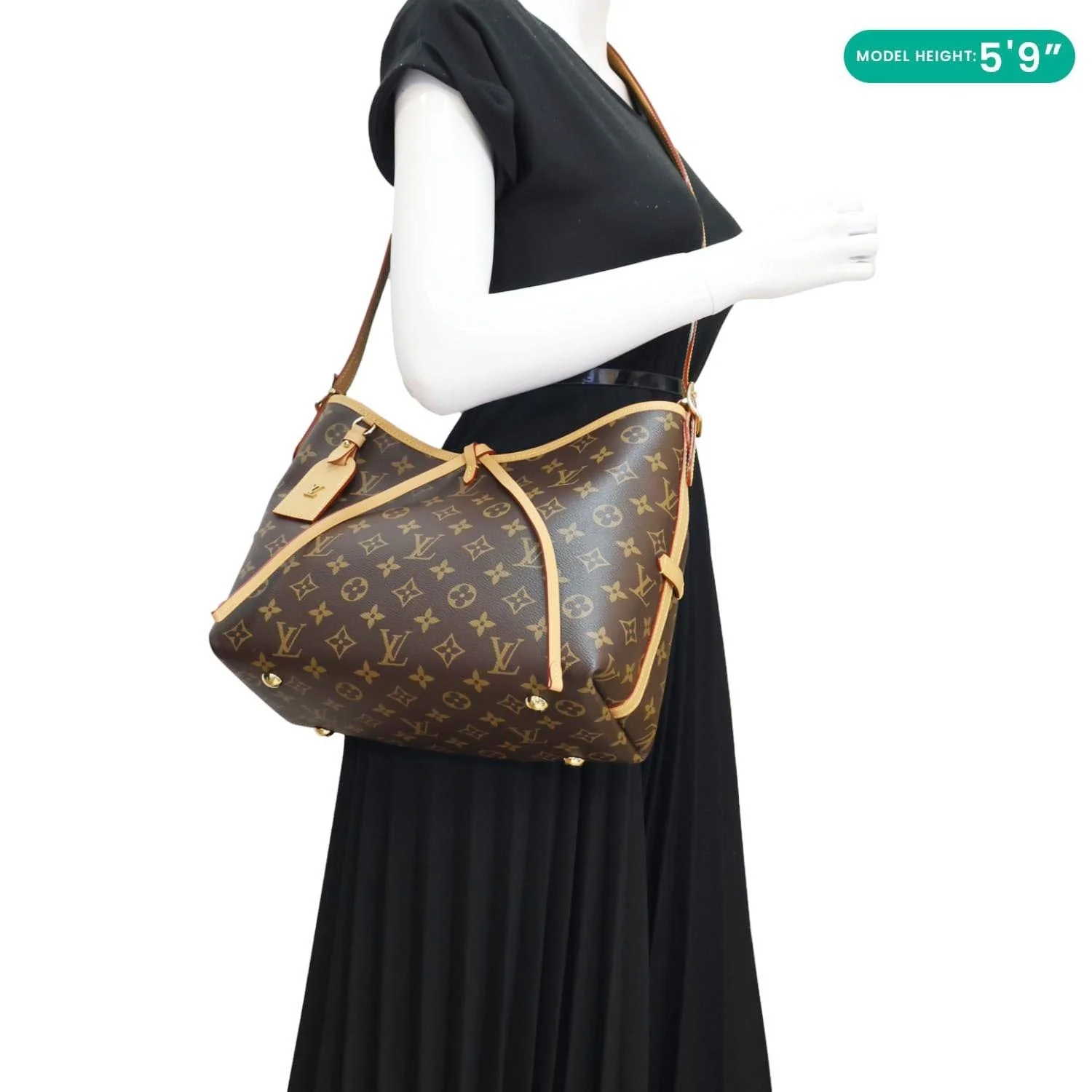 LOUIS VUITTON Carryall PM Monogram Canvas Shoulder Bag Brown - Image 2