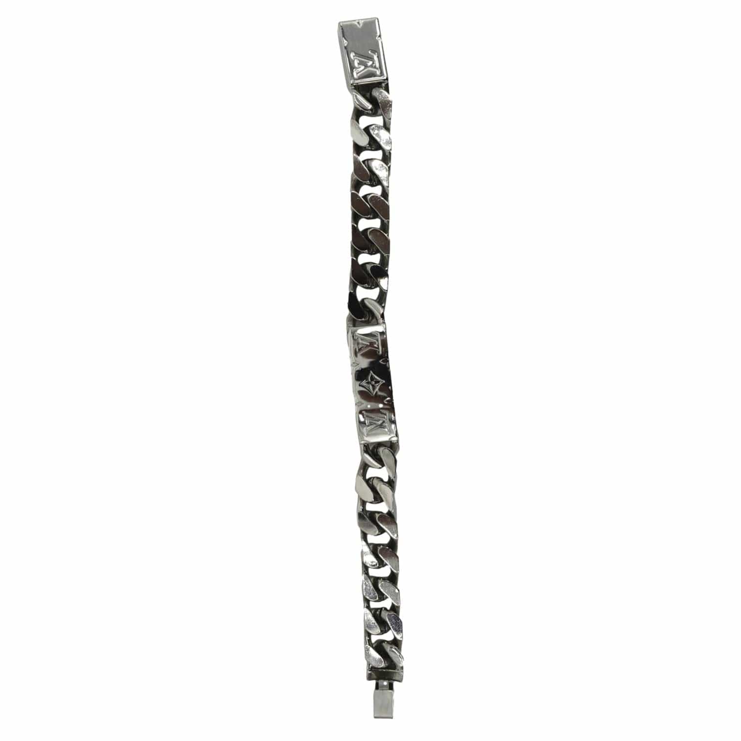 LOUIS VUITTON Monogram Chain Bracelet Silver - Image 3