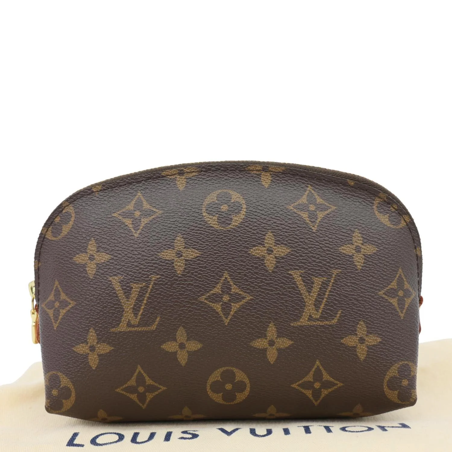 LOUIS VUITTON PM Monogram Canvas Cosmetic Pouch Brown - Image 3