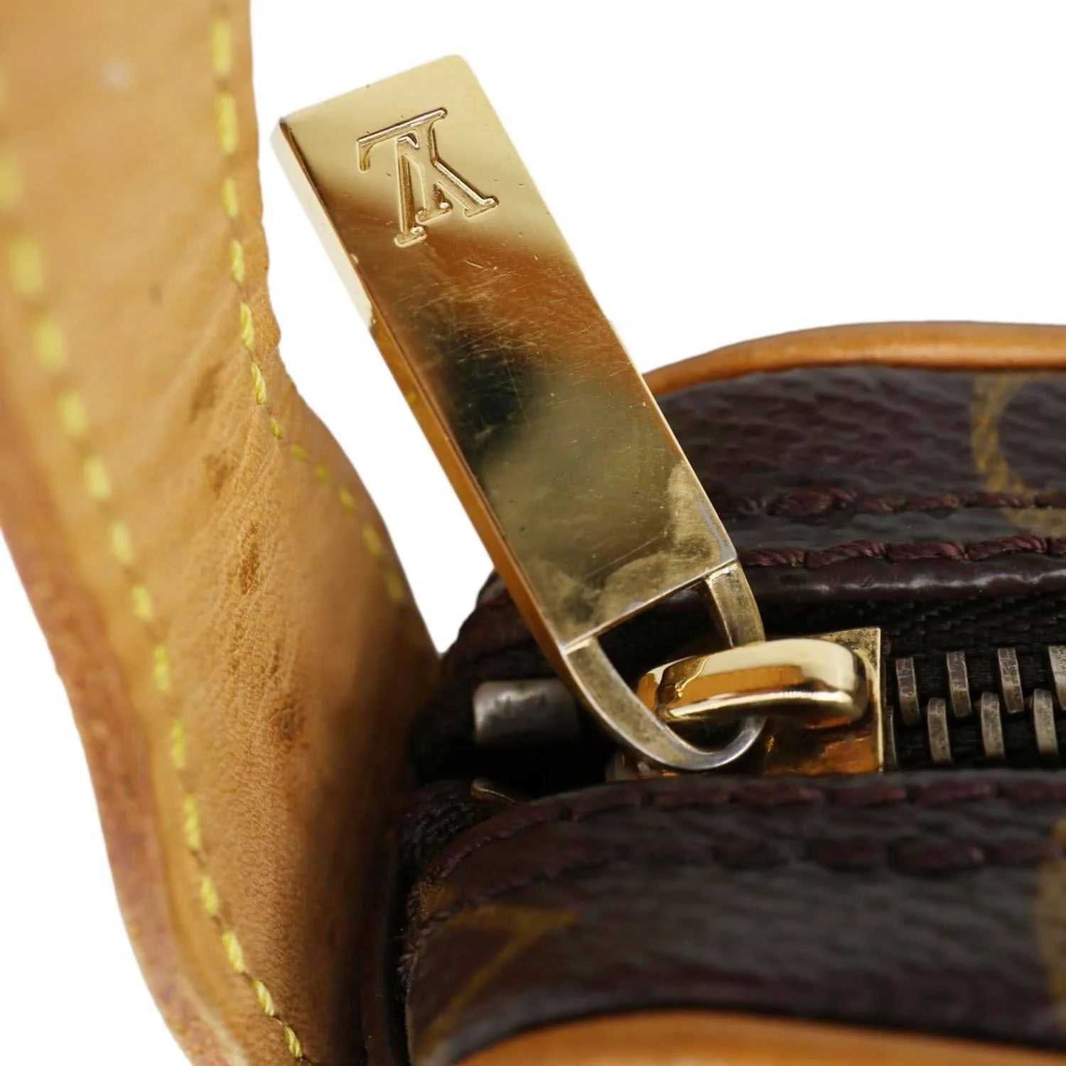 LOUIS VUITTON Croissant PM Monogram Canvas Shoulder Bag Brown - Image 14