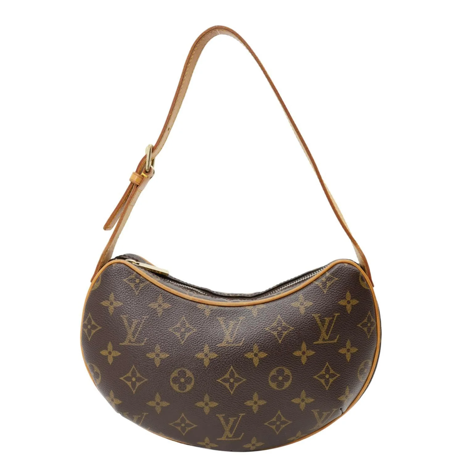 LOUIS VUITTON Croissant PM Monogram Canvas Shoulder Bag Brown - Image 3