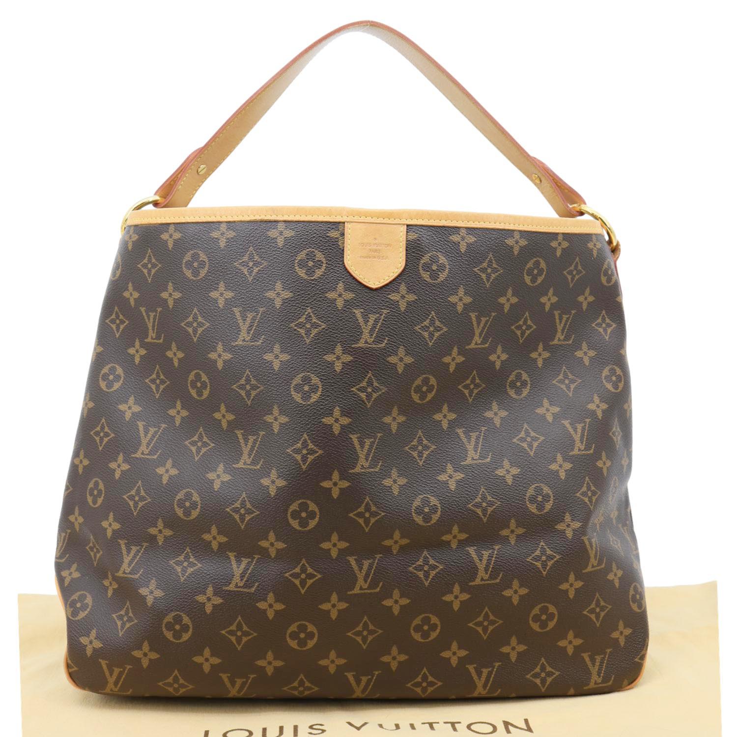 LOUIS VUITTON Delightful MM Monogram Canvas Hobo Bag Brown - Image 3