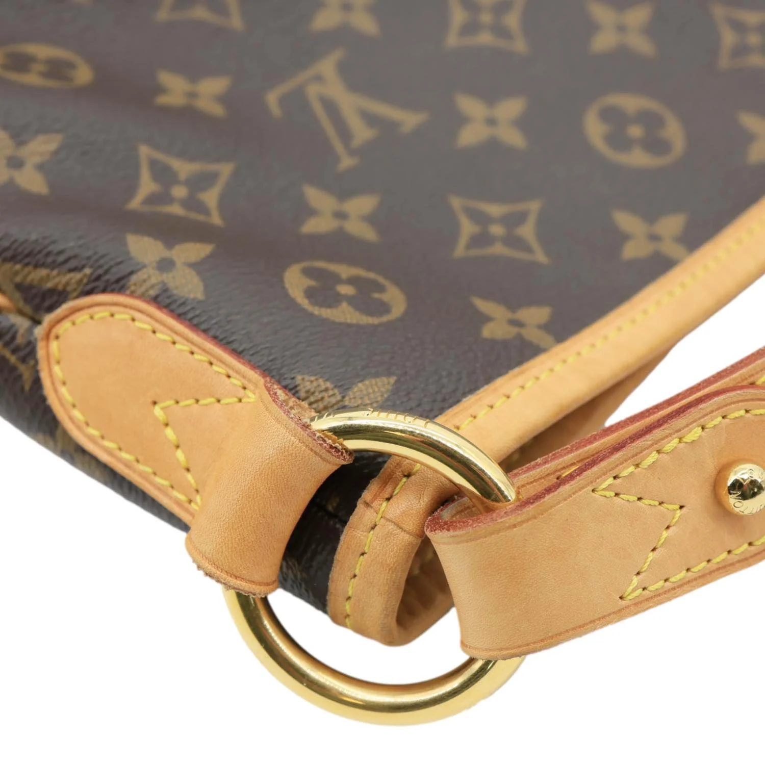 LOUIS VUITTON Delightful MM Monogram Canvas Hobo Bag Brown - Image 6