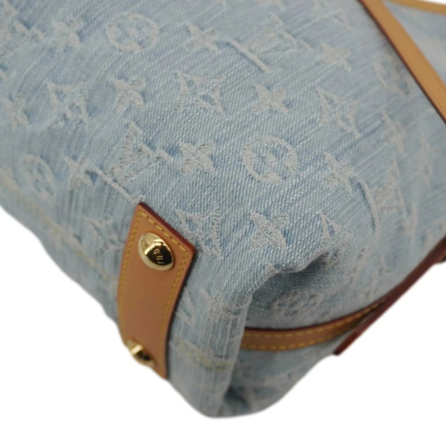 LOUIS VUITTON Carryall PM Denim Shoulder Bag Sky Blue - Image 10