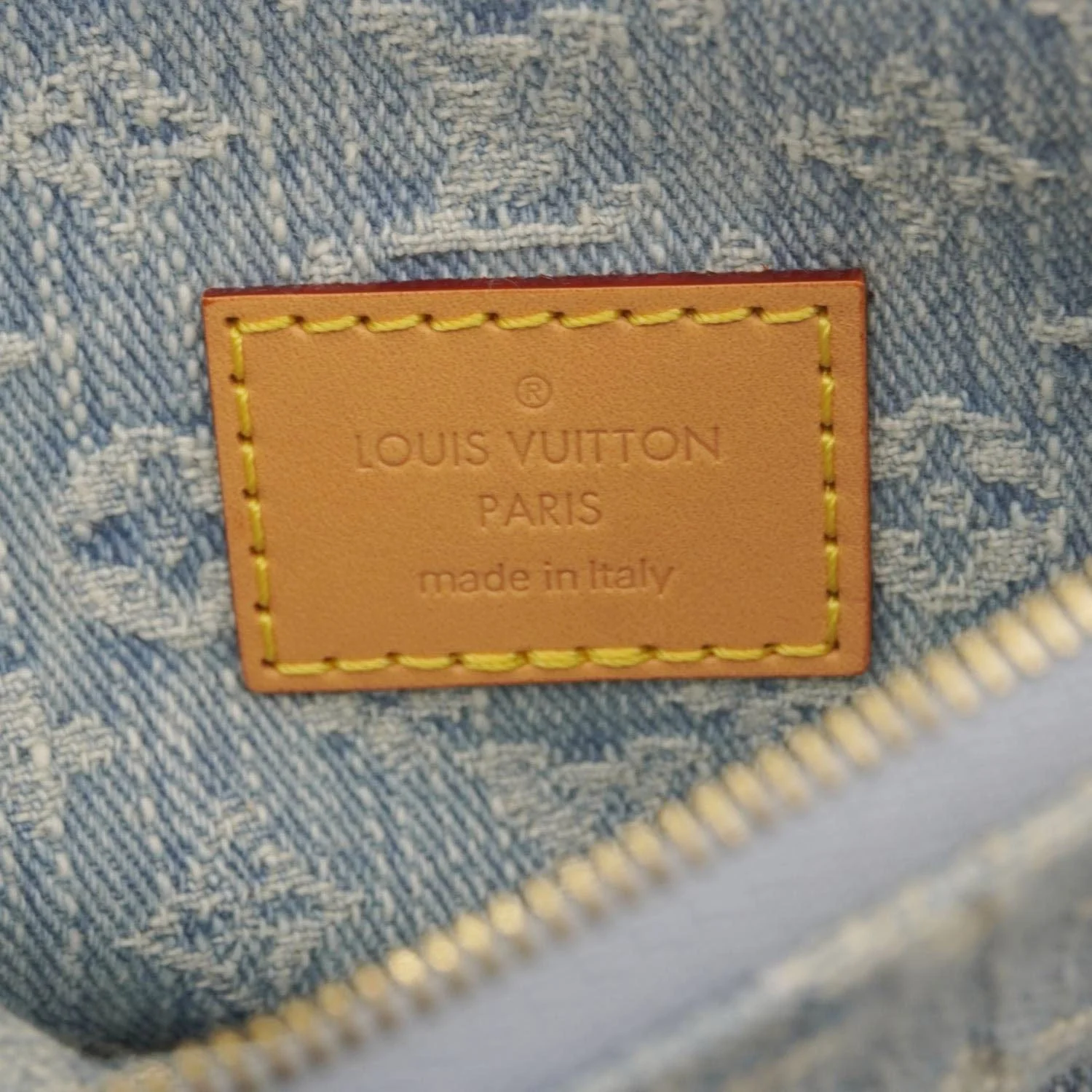LOUIS VUITTON Carryall PM Denim Shoulder Bag Sky Blue - Image 15