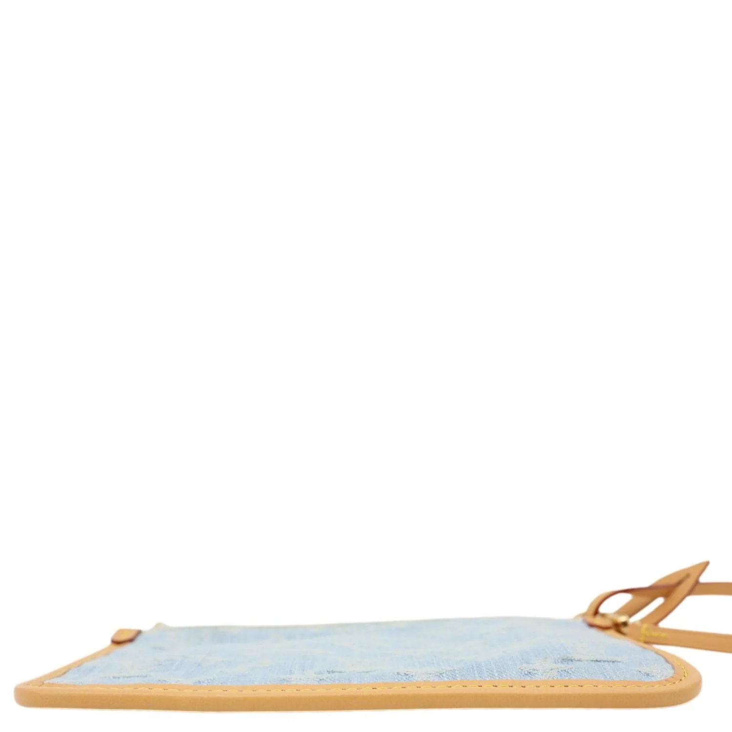 LOUIS VUITTON Monogram Denim Pochette Wristlet Light Blue - Image 9