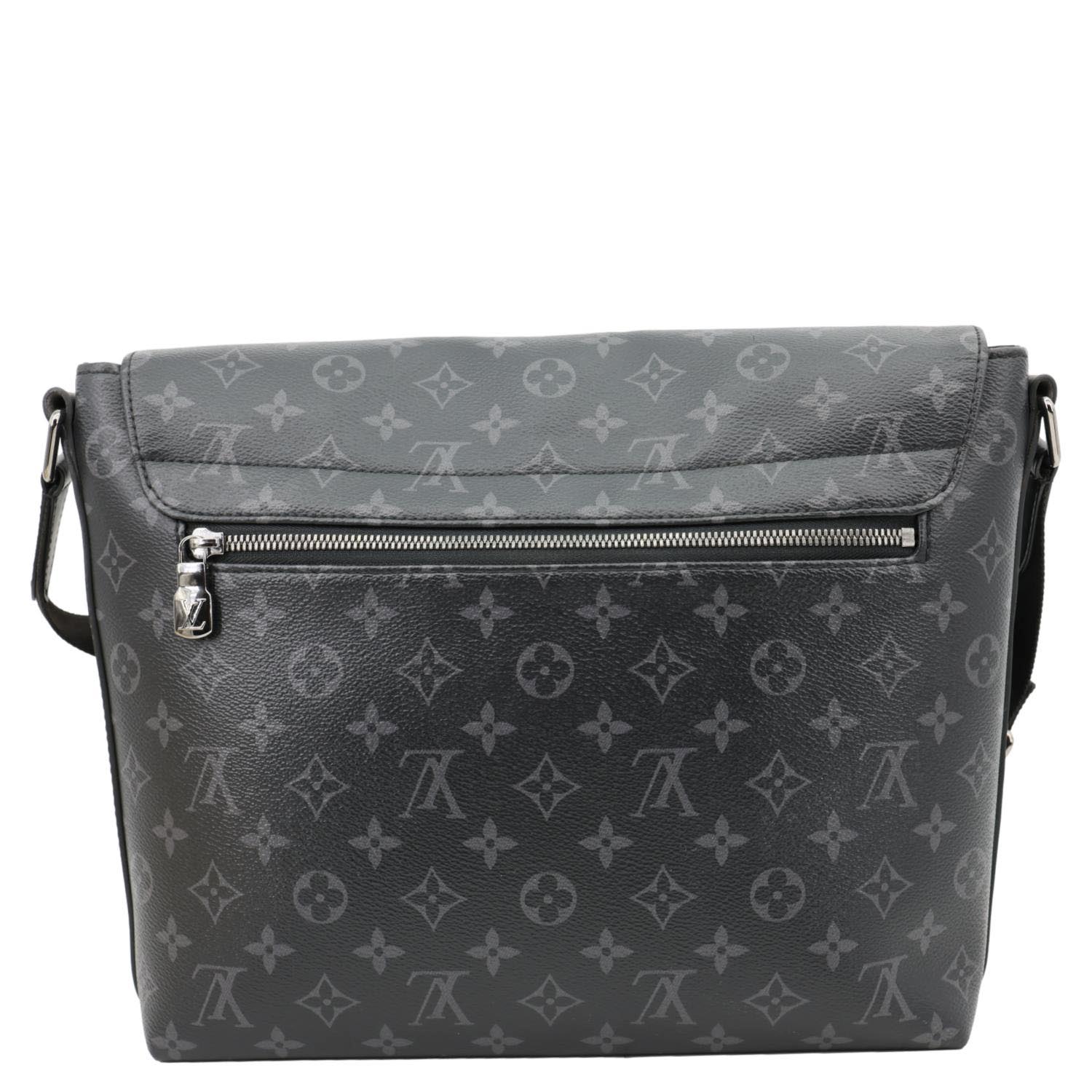 LOUIS VUITTON District MM Monogram Eclipse Messenger Bag Black - Image 3