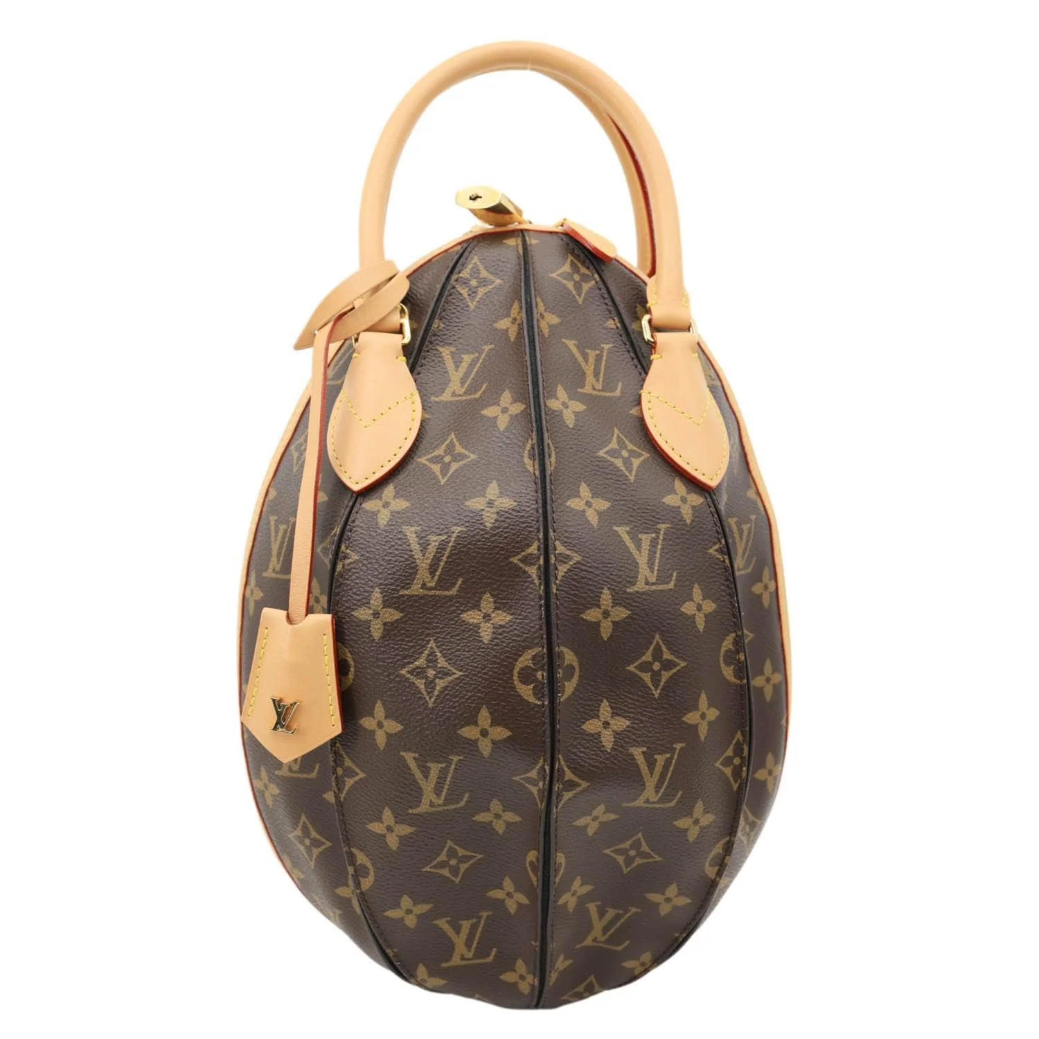 LOUIS VUITTON LV Egg Souple Monogram Canvas 2way Shoulder Bag Brown - Image 3