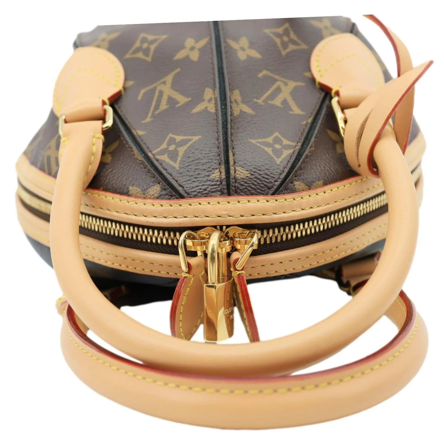 LOUIS VUITTON LV Egg Souple Monogram Canvas 2way Shoulder Bag Brown - Image 4