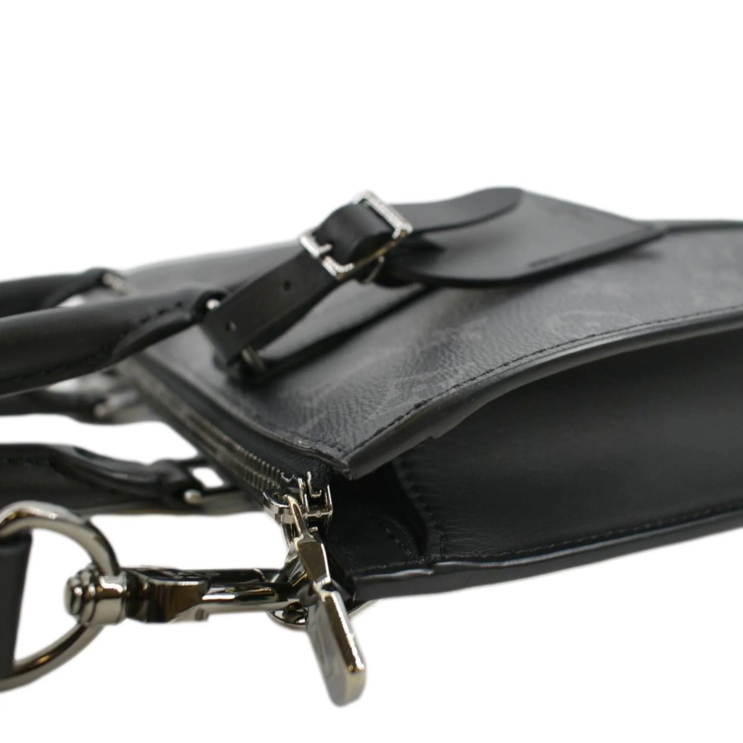 LOUIS VUITTON Sac Plat Monogram Eclipse Tote Shoulder Bag Black - Image 7