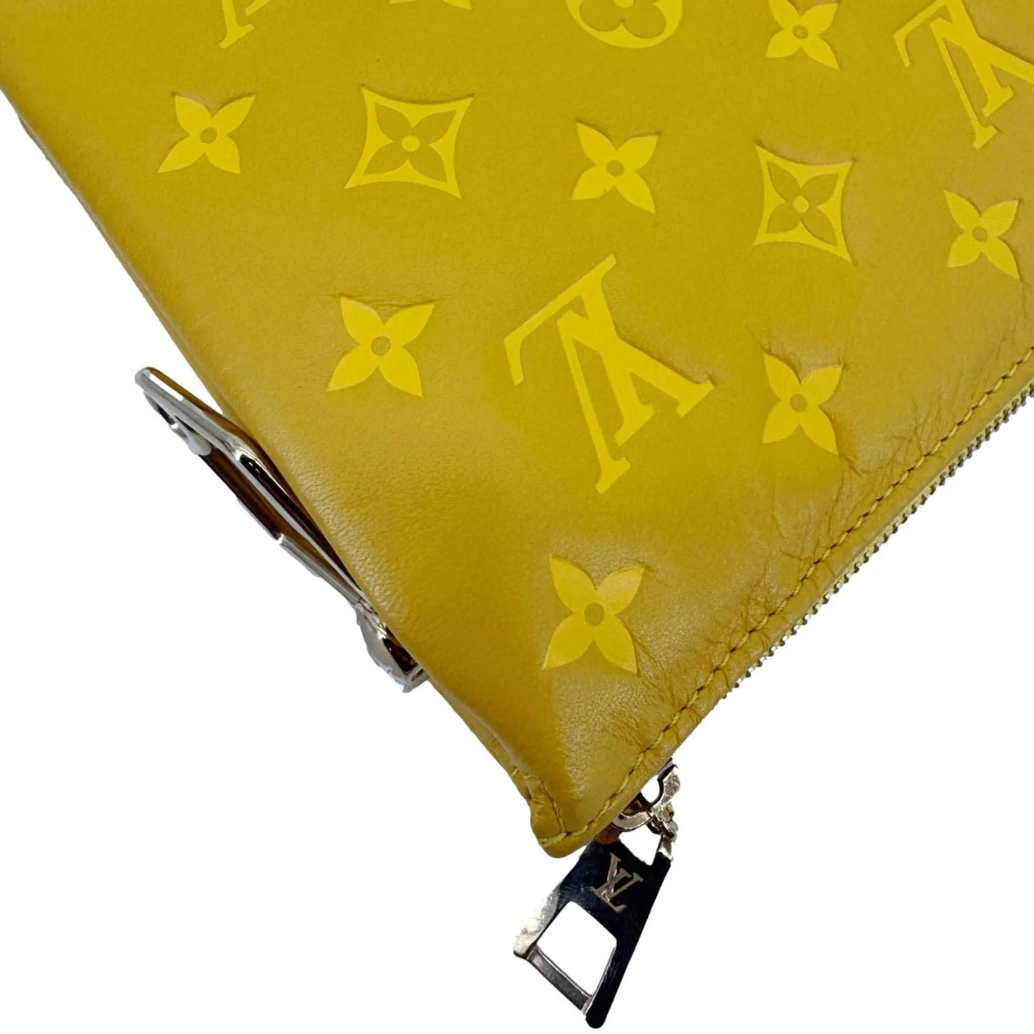 LOUIS VUITTON Coussin Monogram Embossed Leather Crossbody Bag Yellow - Image 7