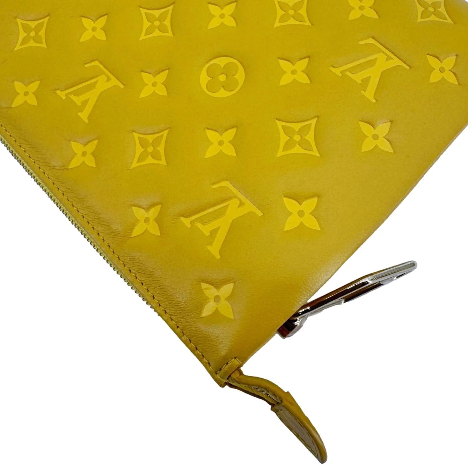 LOUIS VUITTON Coussin Monogram Embossed Leather Crossbody Bag Yellow - Image 8