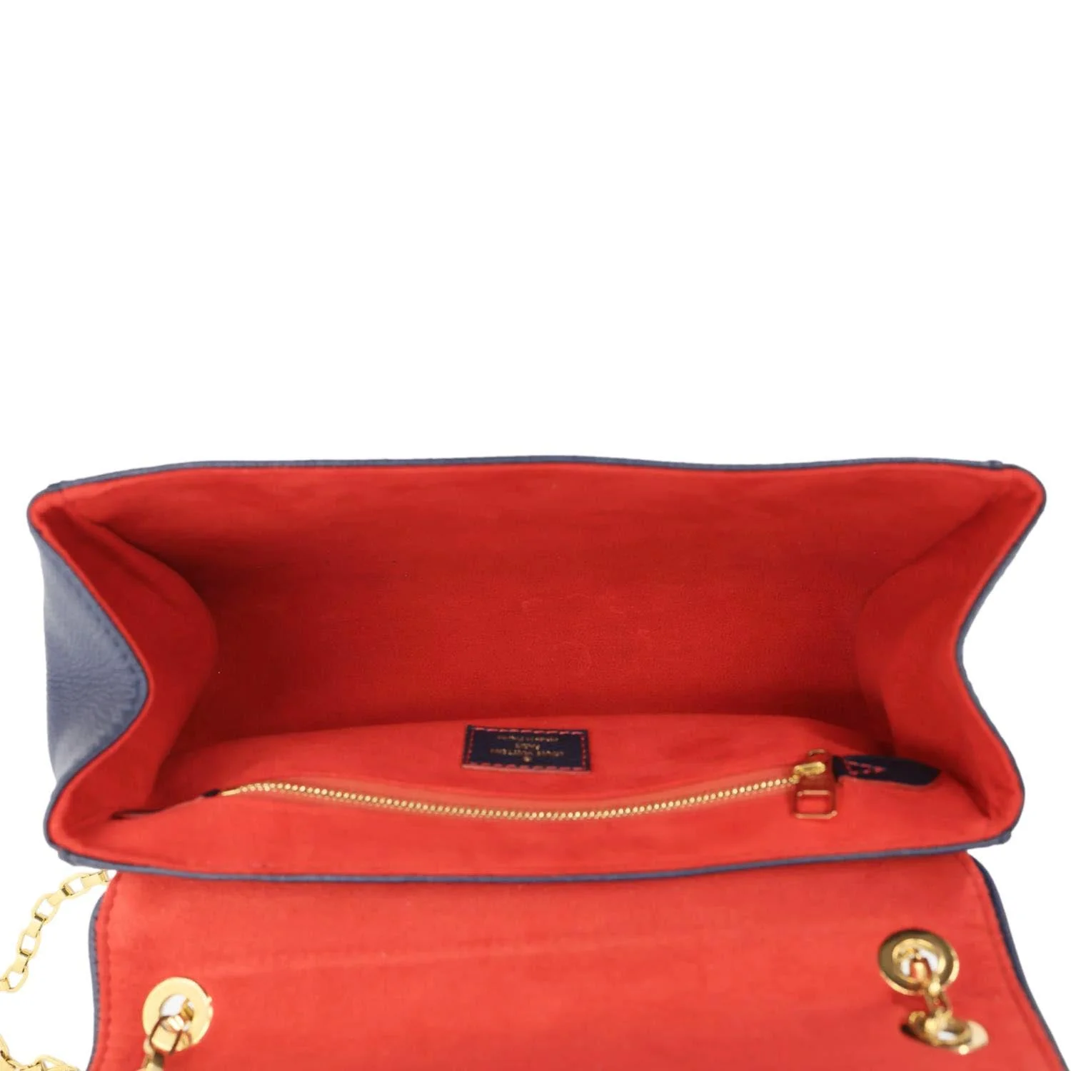 LOUIS VUITTON Saint Germain PM Monogram Empreinte Leather Shoulder Bag Navy Blue - Image 11