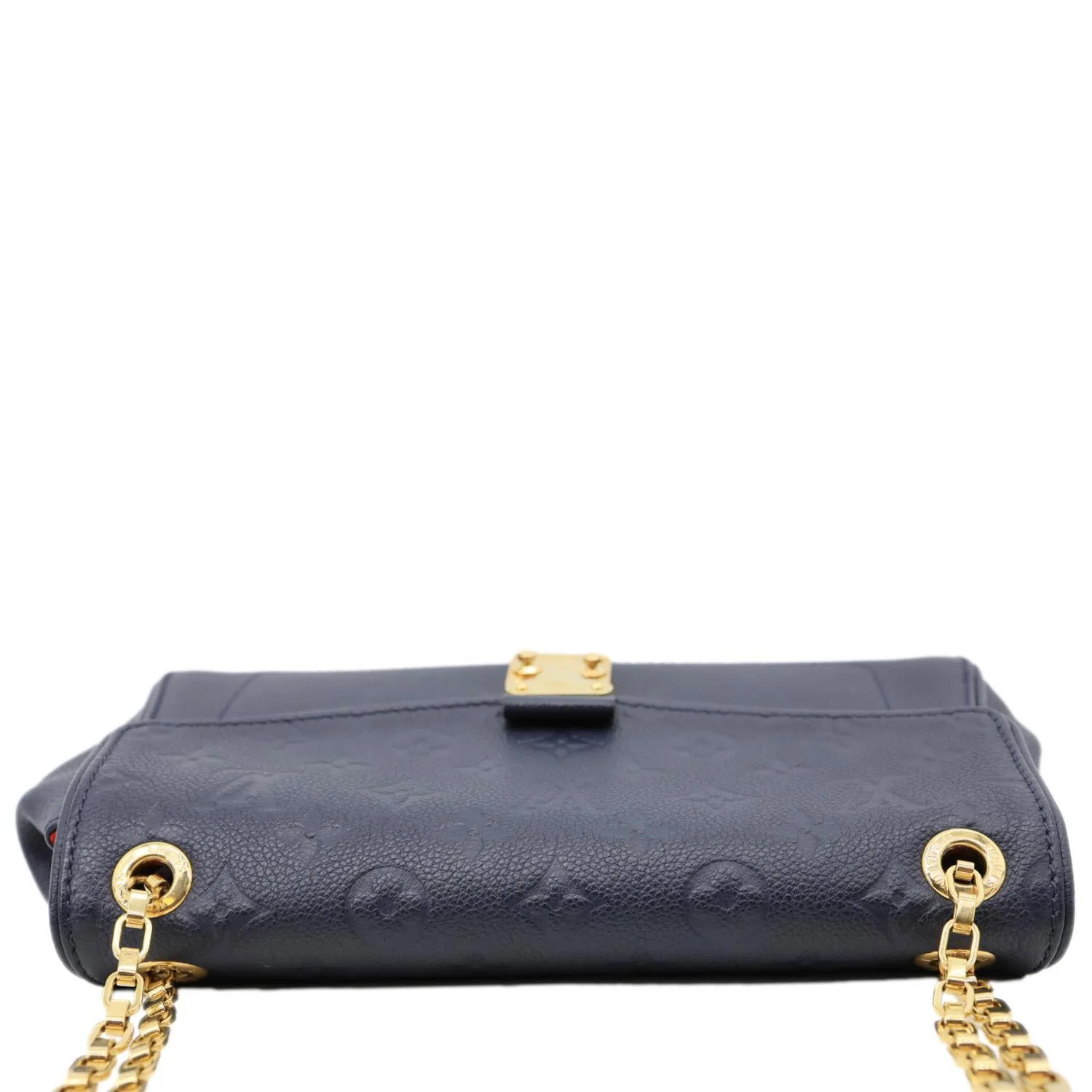 LOUIS VUITTON Saint Germain PM Monogram Empreinte Leather Shoulder Bag Navy Blue - Image 6