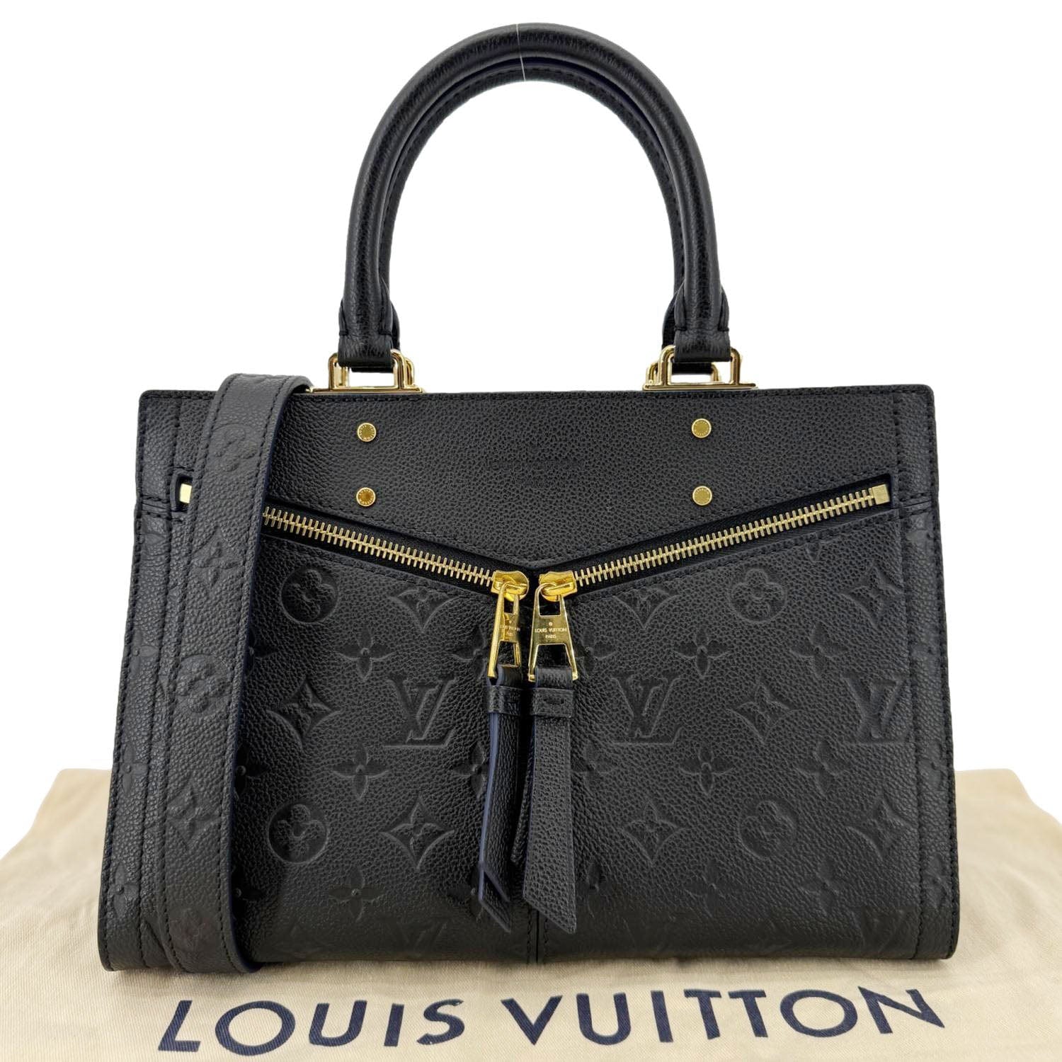 LOUIS VUITTON Sully PM Monogram Empreinte Leather Shoulder Bag Black - Image 3