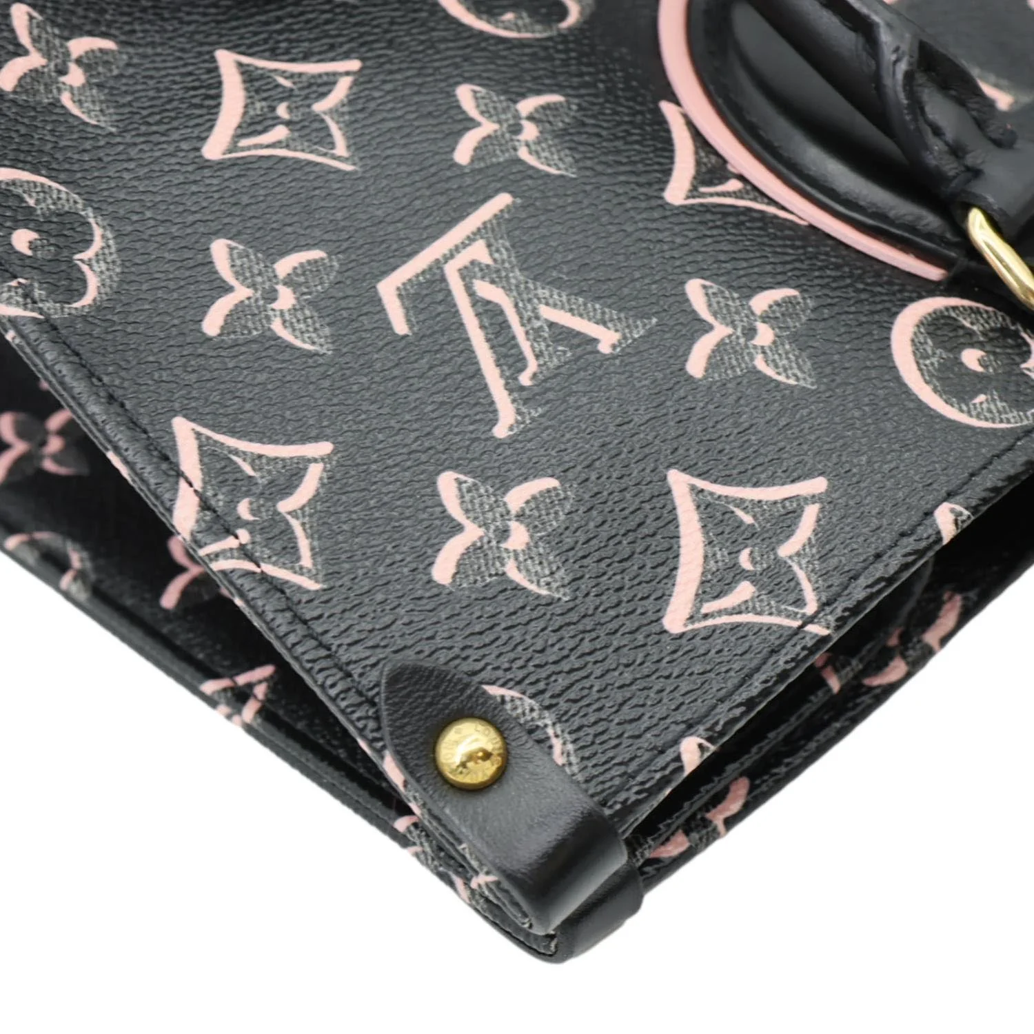 LOUIS VUITTON Onthego MM Fall For You Monogram Canvas Tote Bag Black - Image 6